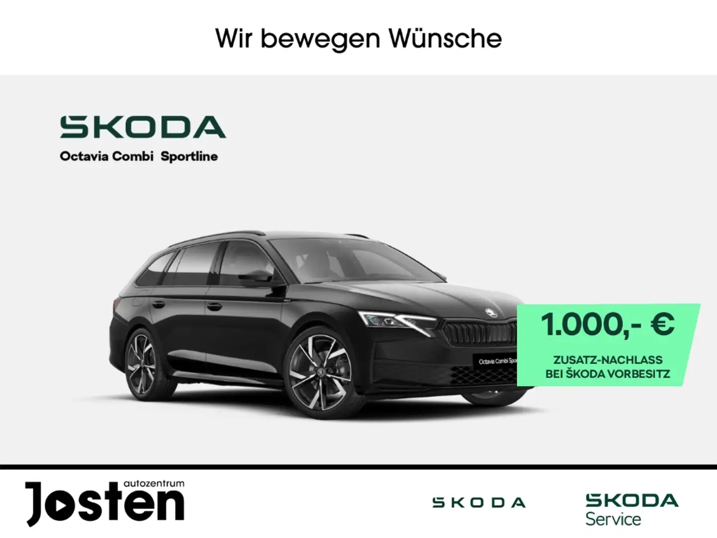 Skoda Octavia Combi Sportline 1.5TSI mHEV DCC AHK FahrAss+ Infot Noir - 1