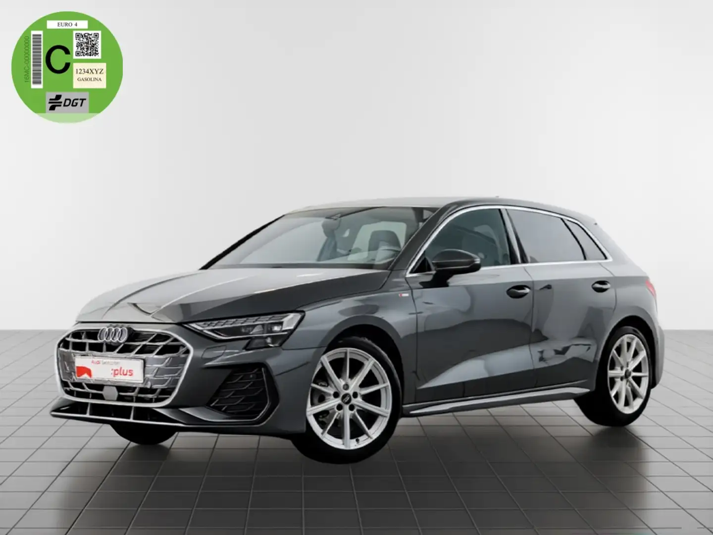 Audi A3 Sportback TDI S line S tronic 110kW Gris - 1