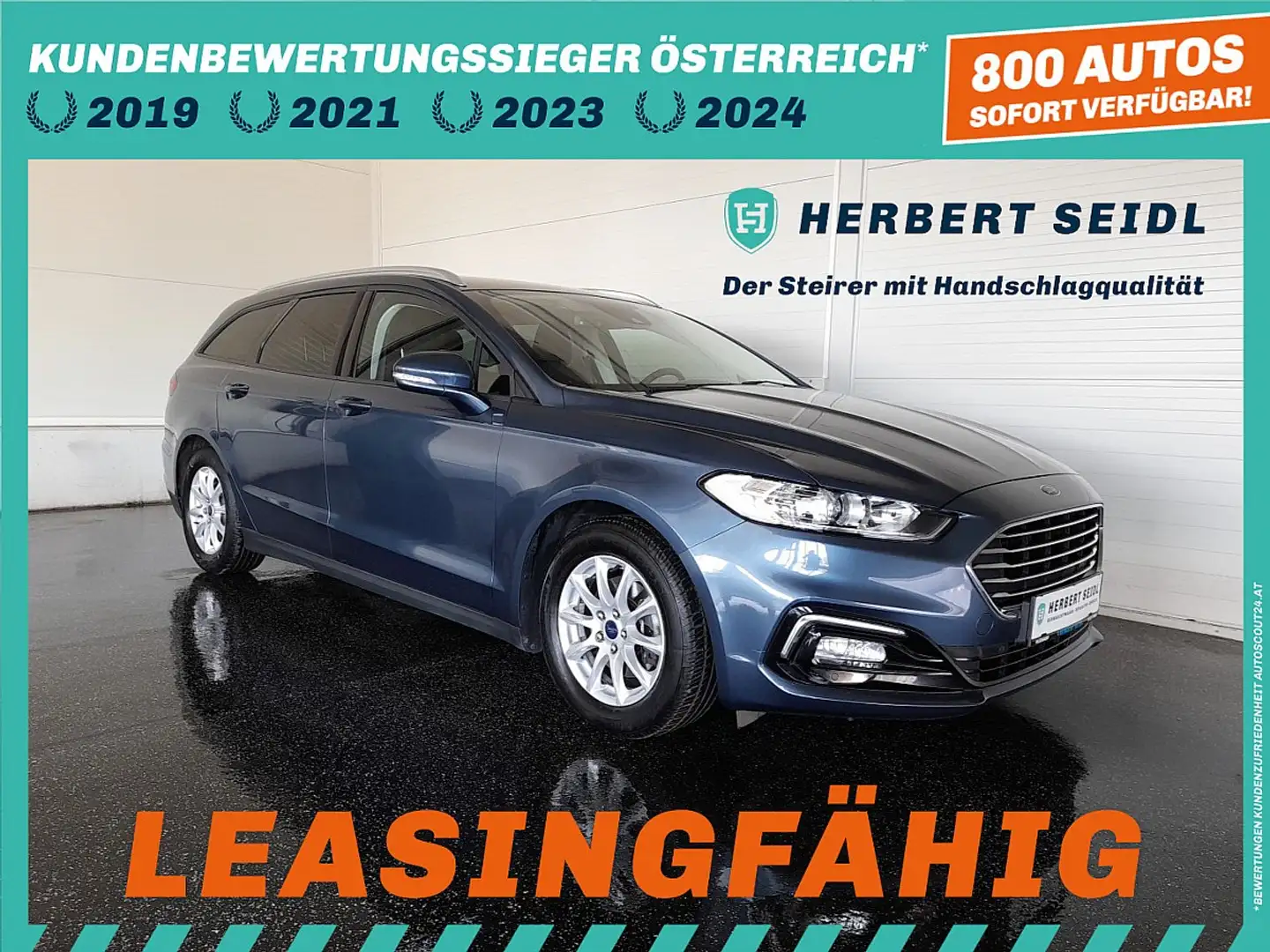 Ford Mondeo TURNIER 2,0 EcoBlue Aut. *LED / NAVI / TEMPOMAT... Blauw - 1