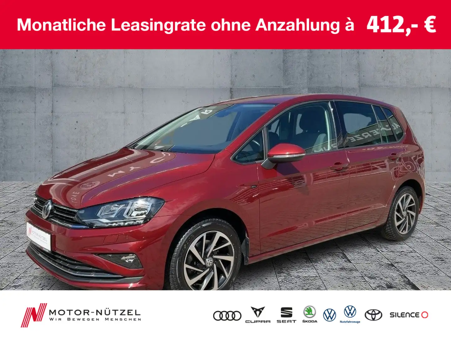 Volkswagen Golf Sportsvan 1.5 TSI JOIN KLIMA+NAVI+AHK+ACC Rood - 1