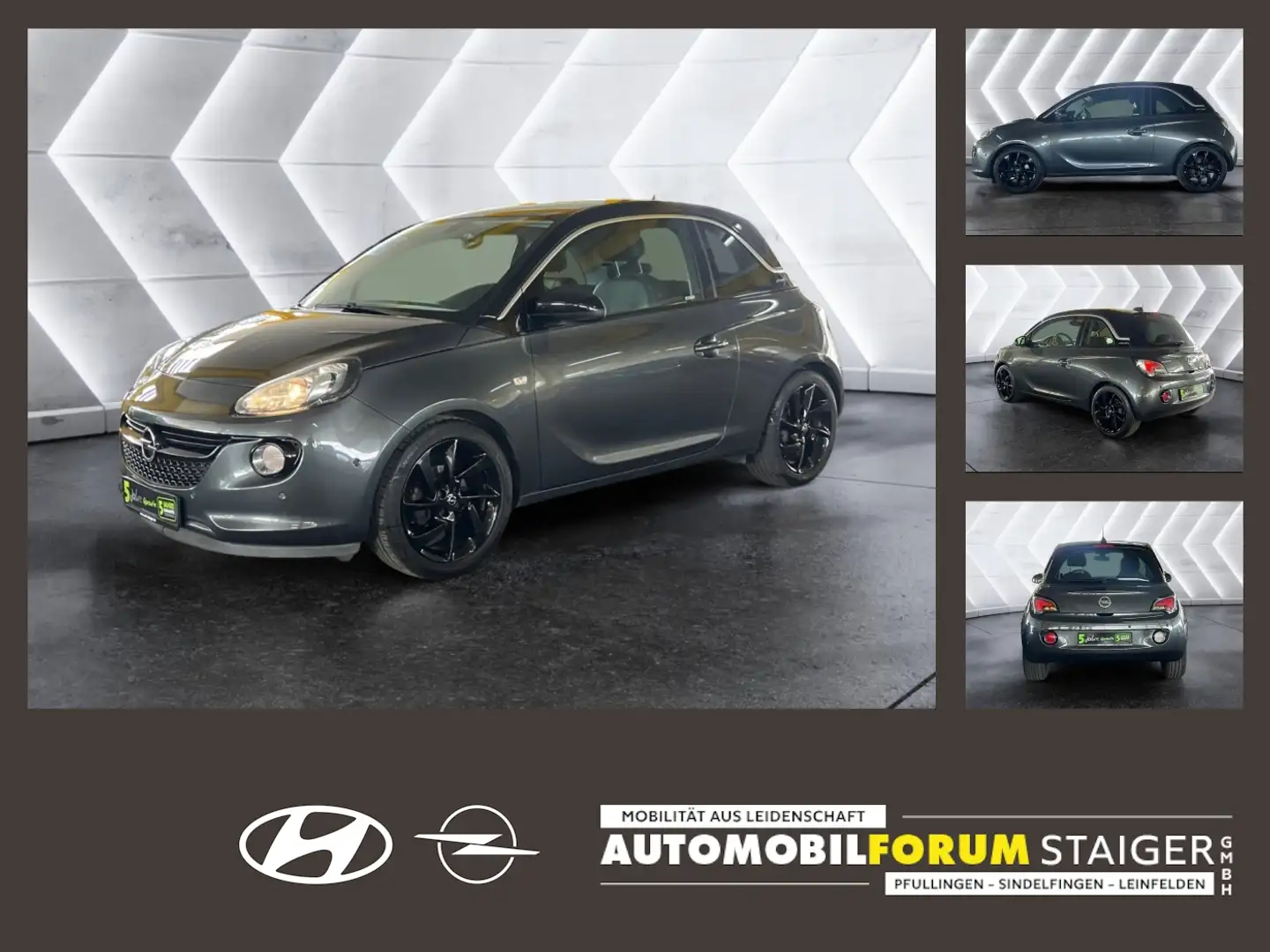 Opel Adam 1.4 Slam SpurH LM W-Paket SHZ ParkAss. Gris - 1