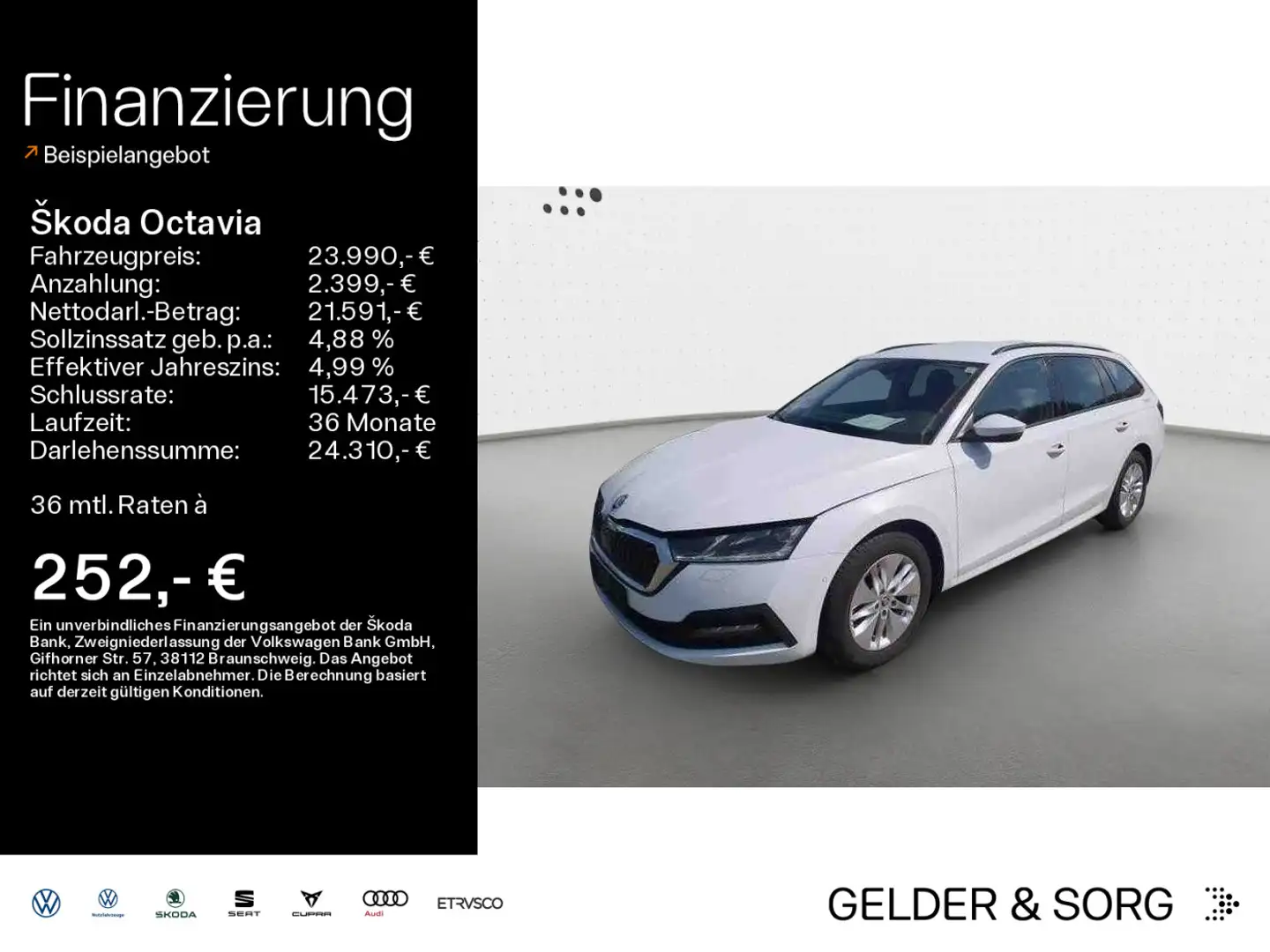 Skoda Octavia Combi Ambition 2.0 TDI LED*RFK*Navi Bianco - 1