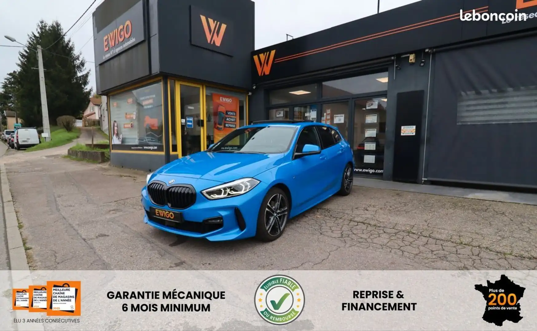 BMW 135 serie 1.5 118 i 135 ch m sport bva %2B toit ouvrant Bleu - 1
