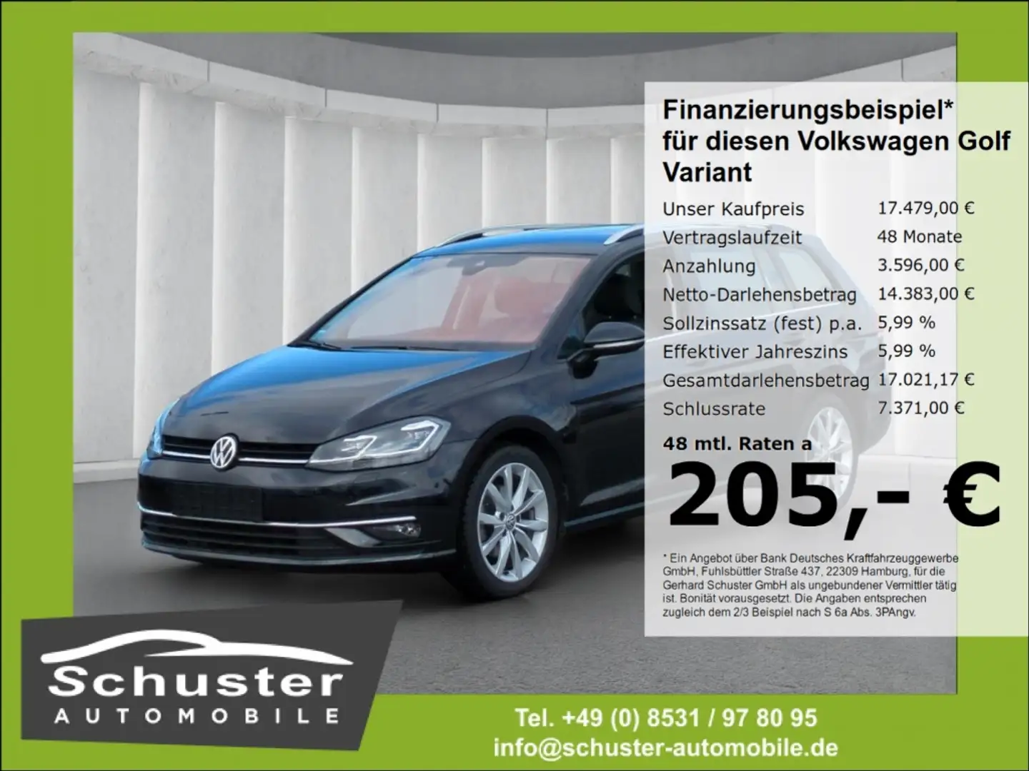 Volkswagen Golf Variant VII Highline 2.0TDI*DSG LED ACC SHZ Schwarz - 1