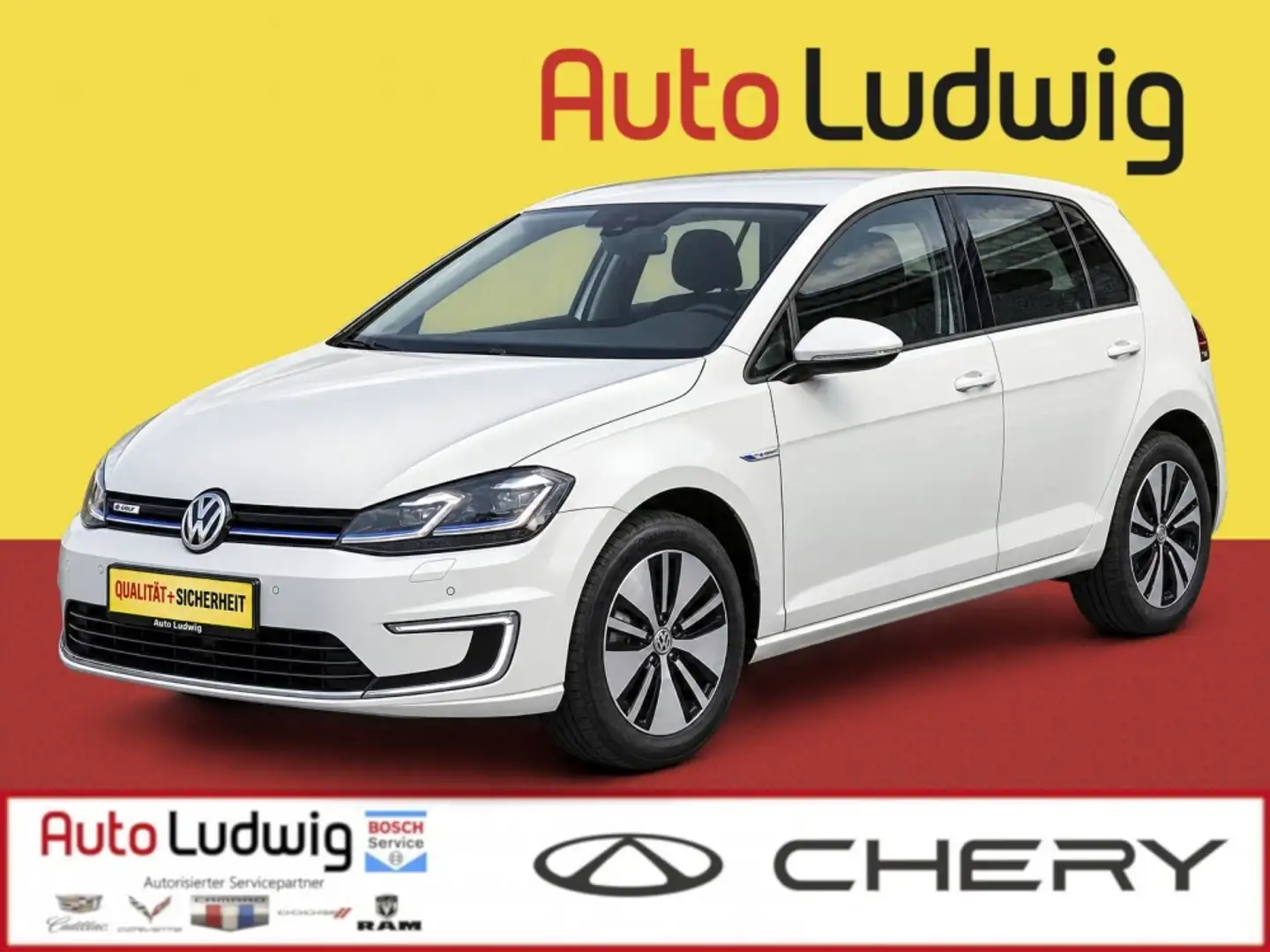 Volkswagen e-Golf Golf e-Golf 35,8kWh*WÄRMEPUMPE*VIRTUAL*NAVI*LED... Weiß - 1