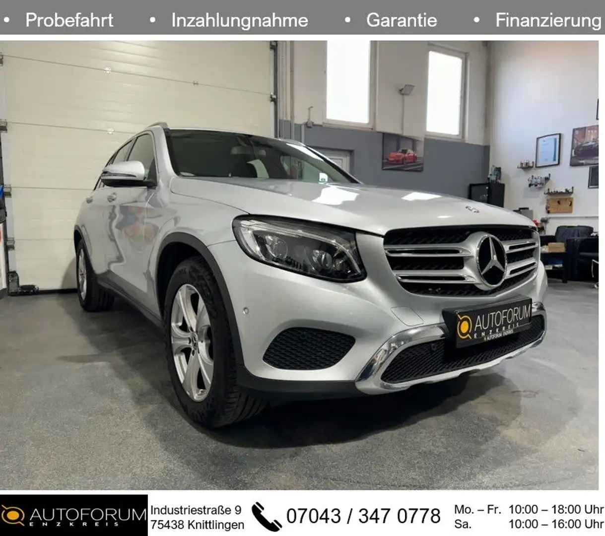 Mercedes-Benz GLC 220 d 4MATIC *AHK*SHZ*LED* Argent - 1