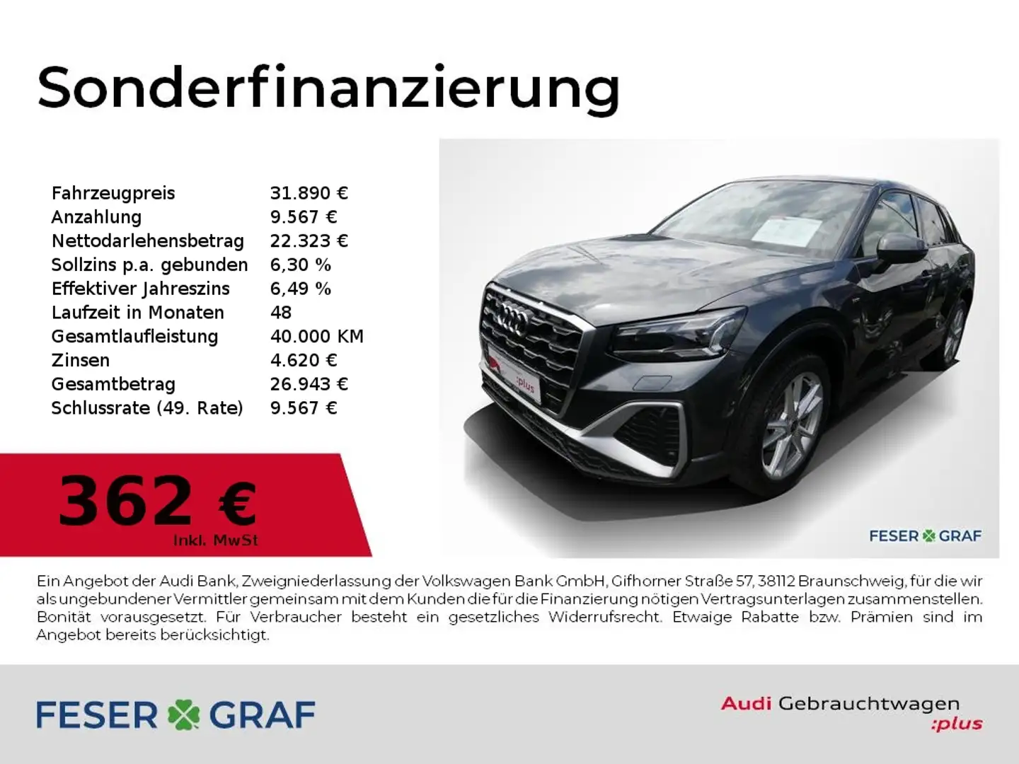 Audi Q2 35 TFSI S tronic S Line Ext Pano,Kamera,Navi,Matri Grau - 1