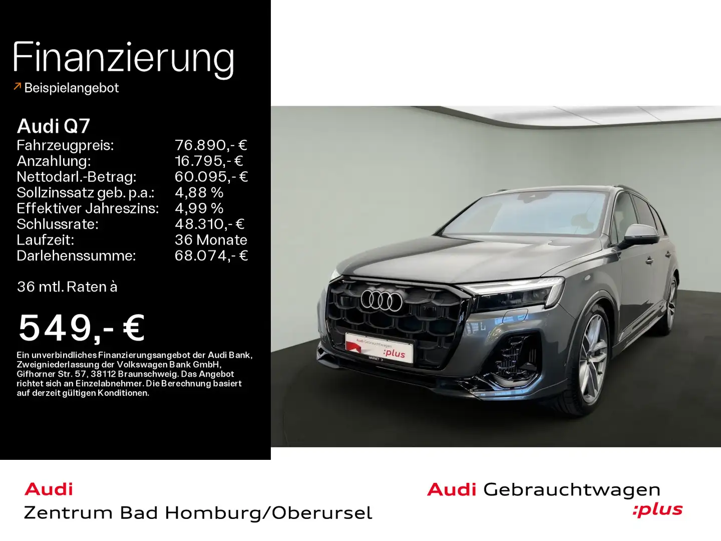 Audi Q7 55 TFSI e quattro S line*Navi*Matrix*Alu*AHK* Gri - 1