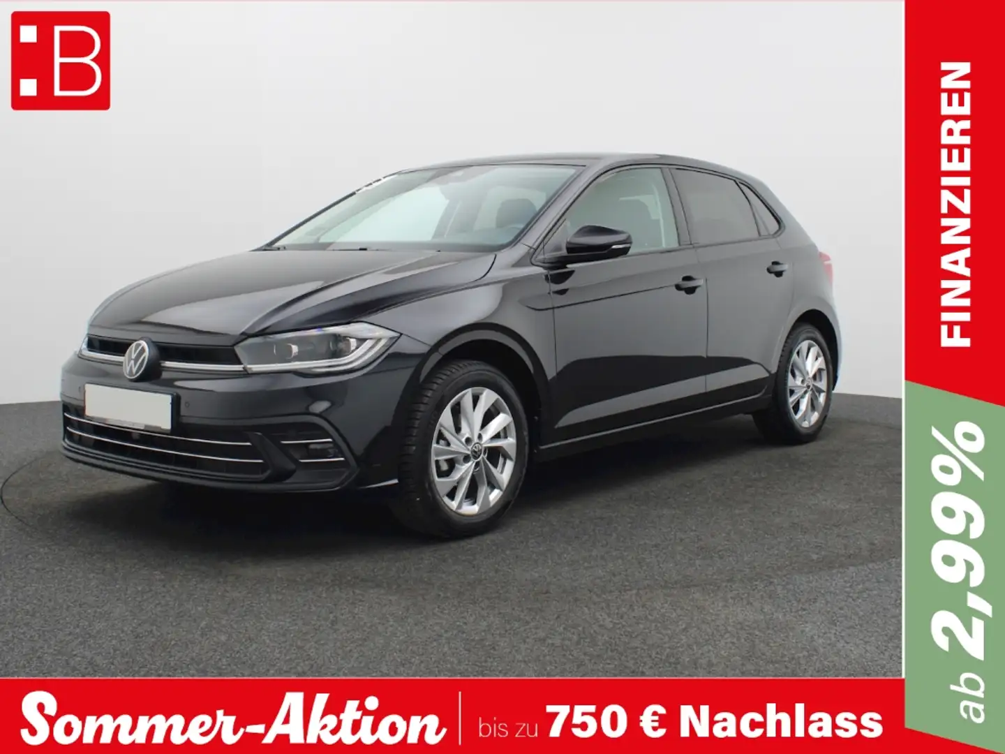 Volkswagen Polo 1.0 TSI Style NAVI ACC KAMERA IQ.LIGHT ALU ArtVelo Schwarz - 1