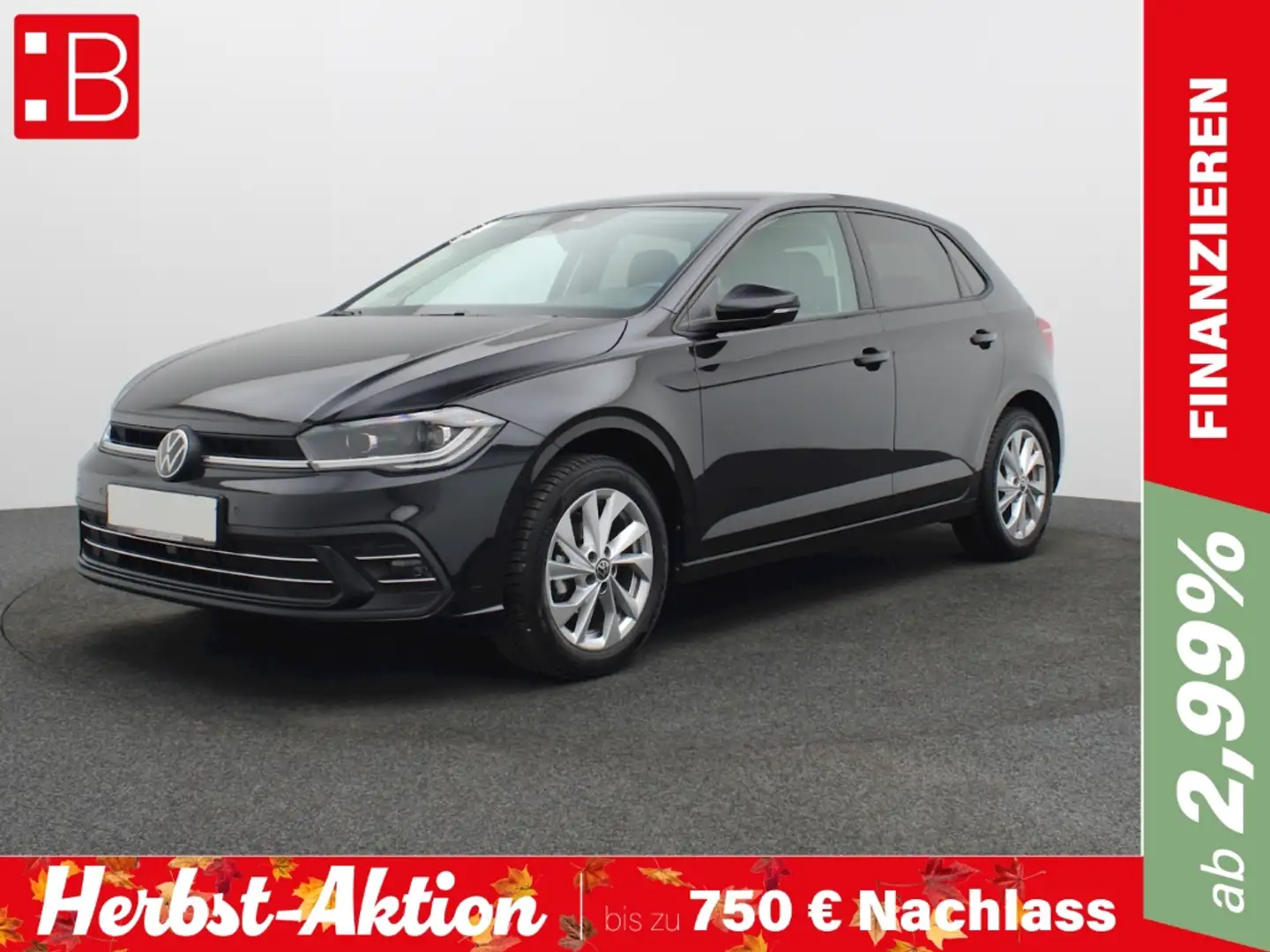 Volkswagen Polo 1.0 TSI Style NAVI ACC KAMERA IQ.LIGHT ALU ArtVelo Schwarz - 1