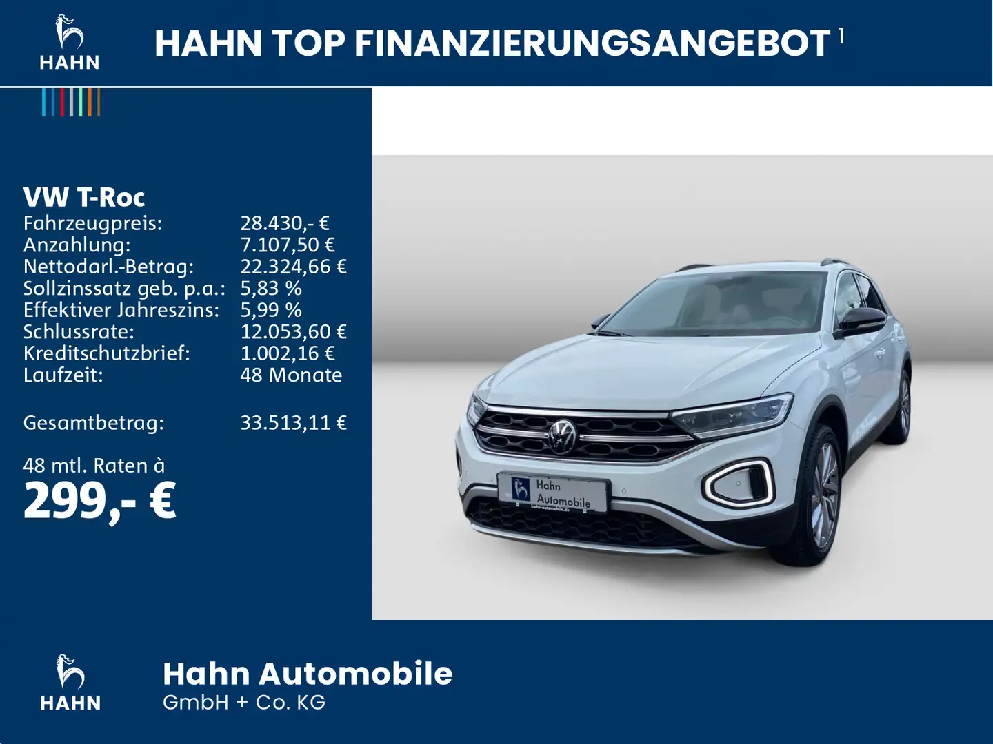 Volkswagen T-Roc 1.5TSI DSG Move ACC AHK Cam Matrix Navi Weiß - 2