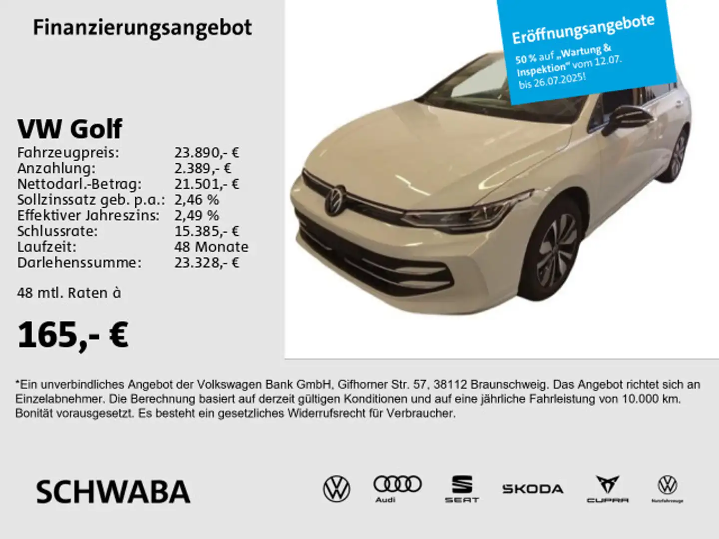 Volkswagen Golf VIII Goal 1.5 TSI *ACC*LED*VIRTUAL*NAVI*16* Weiß - 1