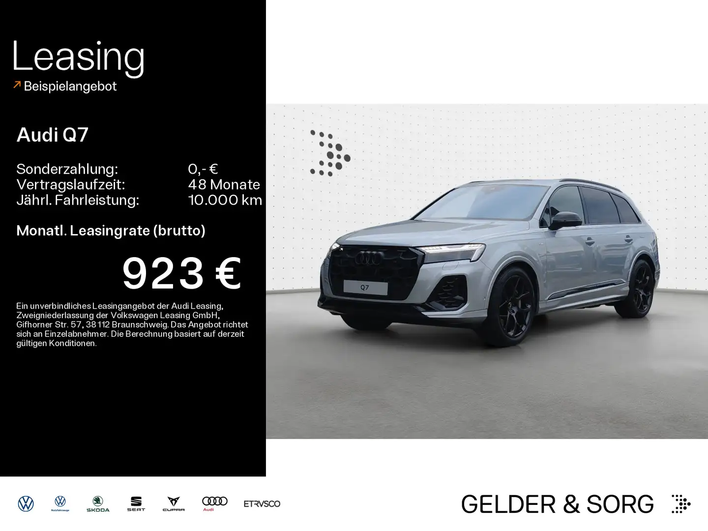 Audi Q7 SUV 55 TFSIe S line qu. B&O*Servo°*Allradl*AH Argent - 1