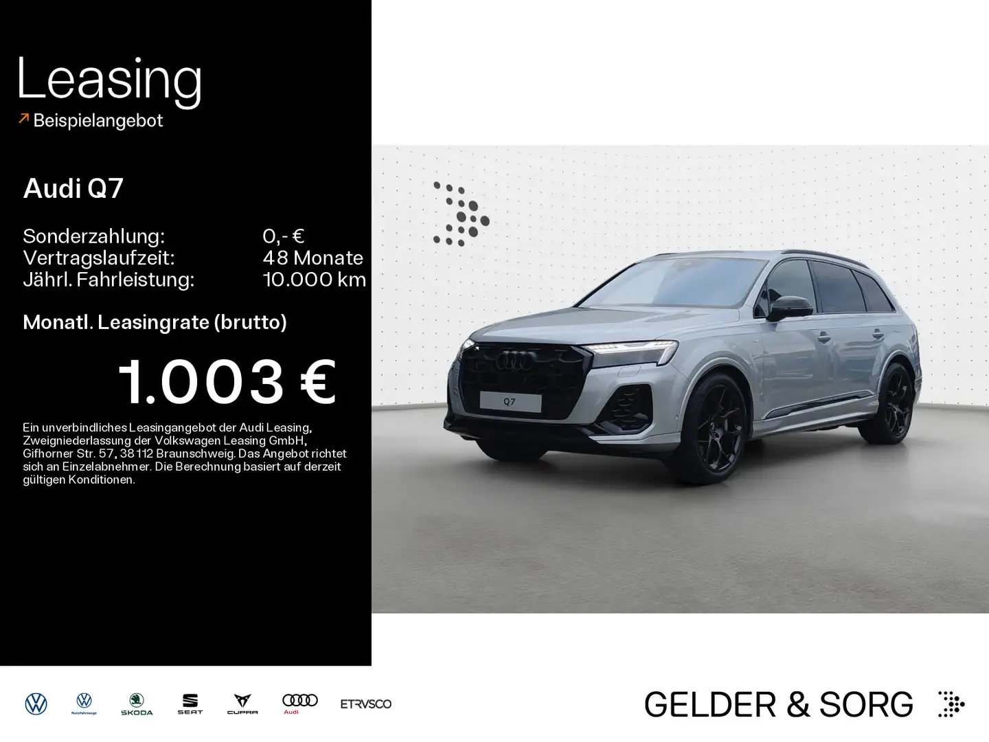 Audi Q7 SUV 55 TFSIe S line qu. SoftClose*Allradl*B&O Silber - 1