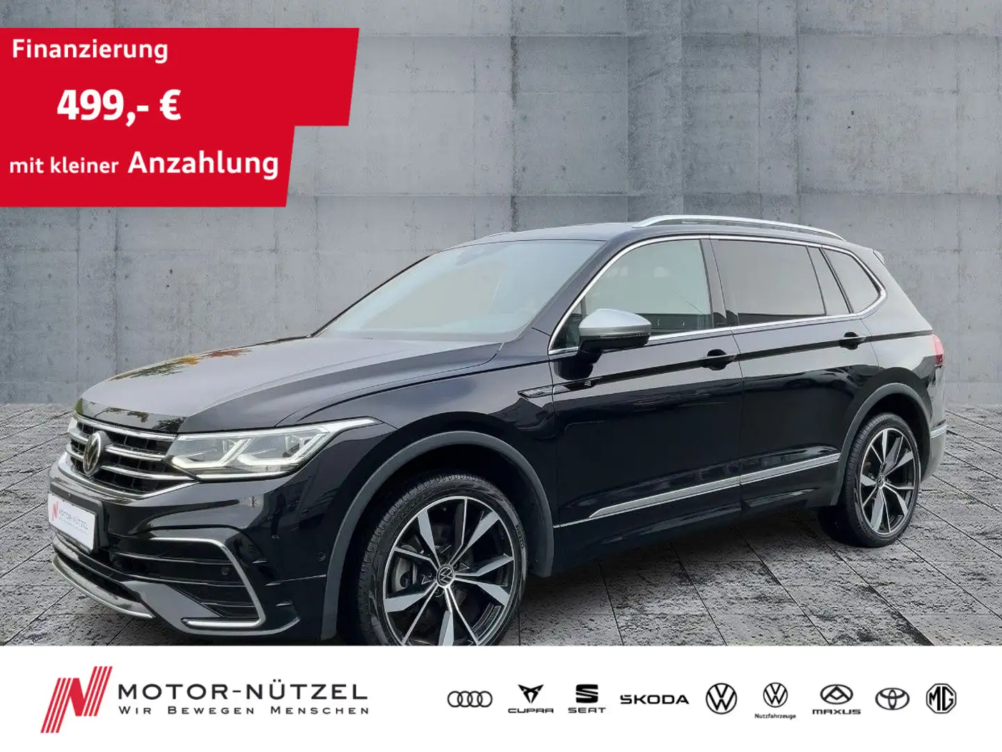 Volkswagen Tiguan Allspace 2.0 TDI 4M R-LINE MATRIX+ACC+DCC Schwarz - 1