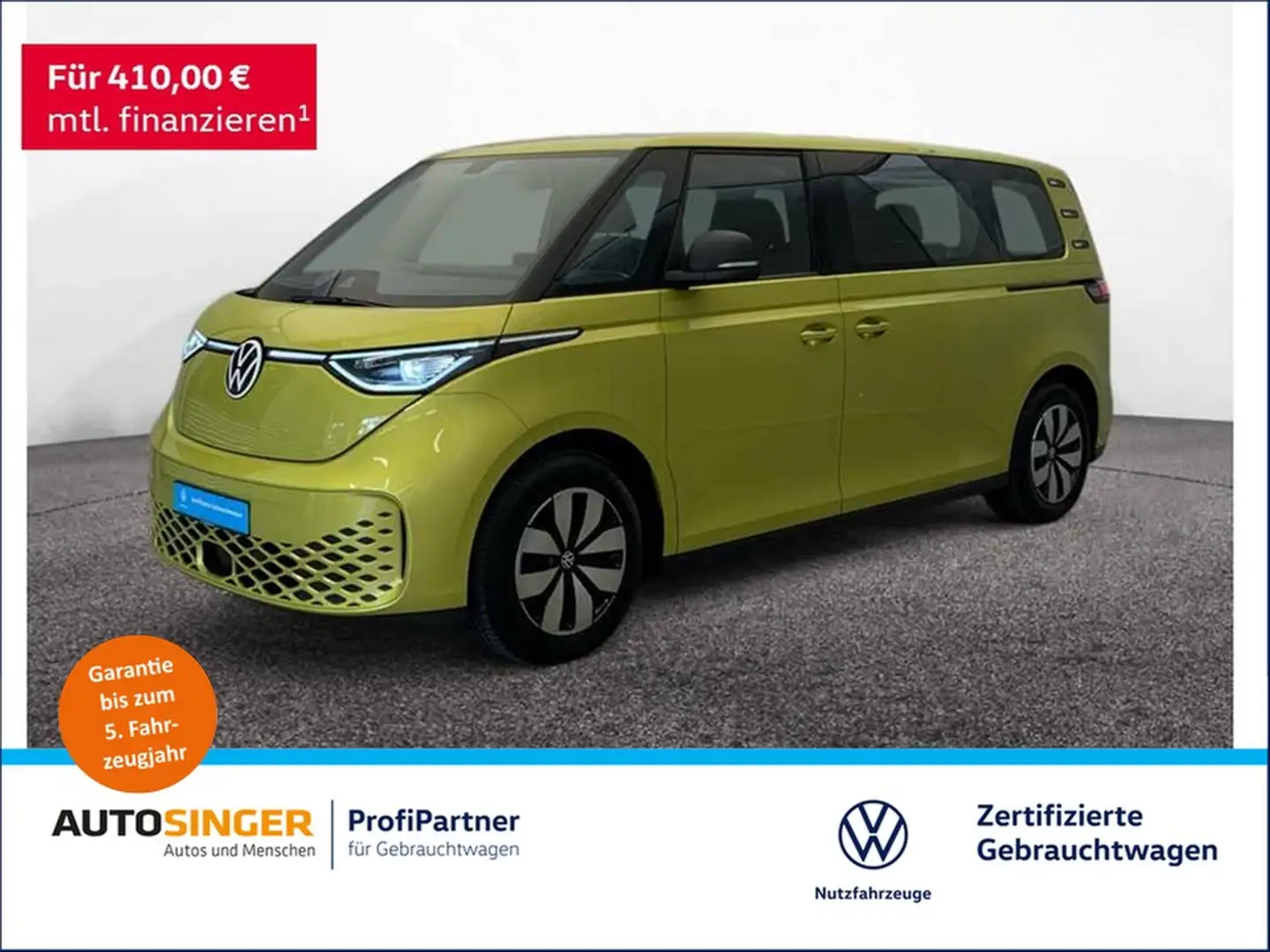 Volkswagen ID. Buzz ID.Buzz Pro LANG LR *AHK*IQ-L*NAV*LANE*DAB*3-ZON Geel - 1