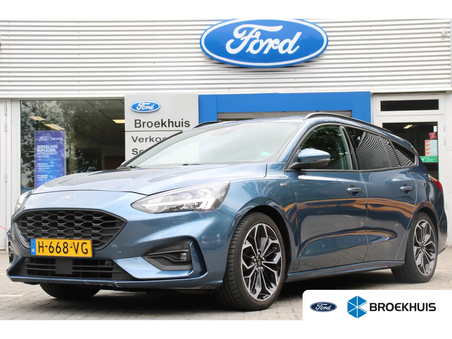 Ford Focus Wagon 1.0EB 155PK ST-LINE | NL-AUTO! | 1 EIGENAAR! Blauw - 1