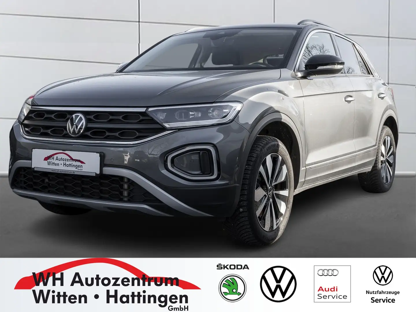 Volkswagen T-Roc 2.0 TDI DSG Goal NAVI AHK REARVIEW GJ-REIFEN LE... Grau - 1