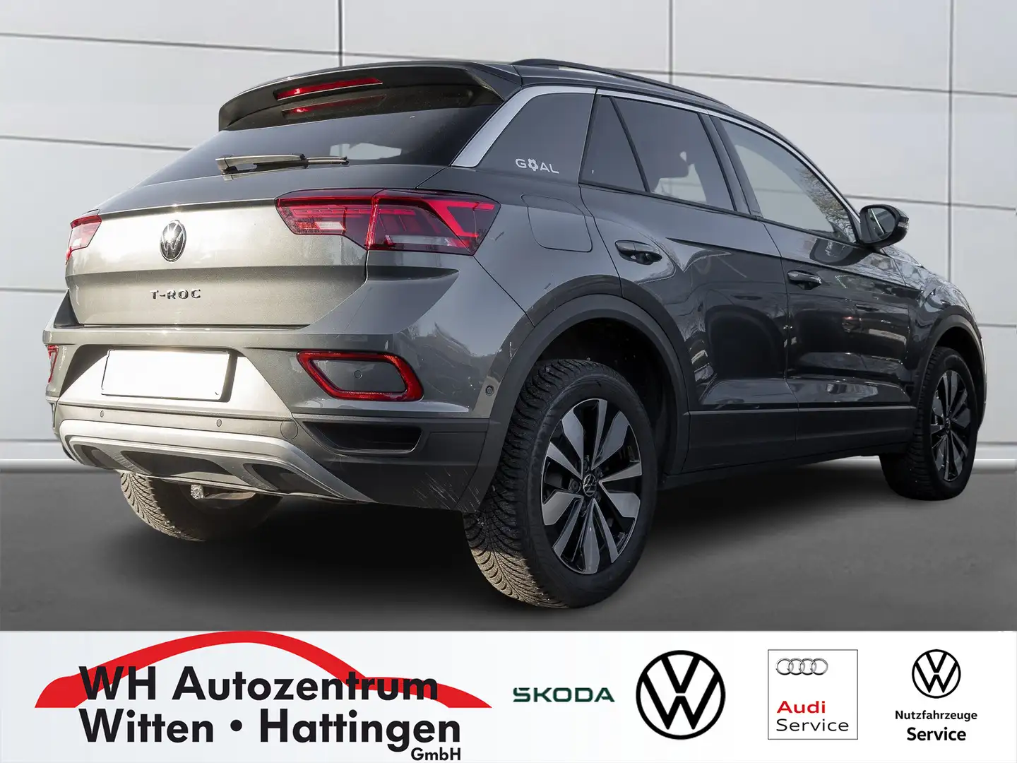 Volkswagen T-Roc 2.0 TDI DSG Goal NAVI AHK REARVIEW GJ-REIFEN LE... Grau - 2