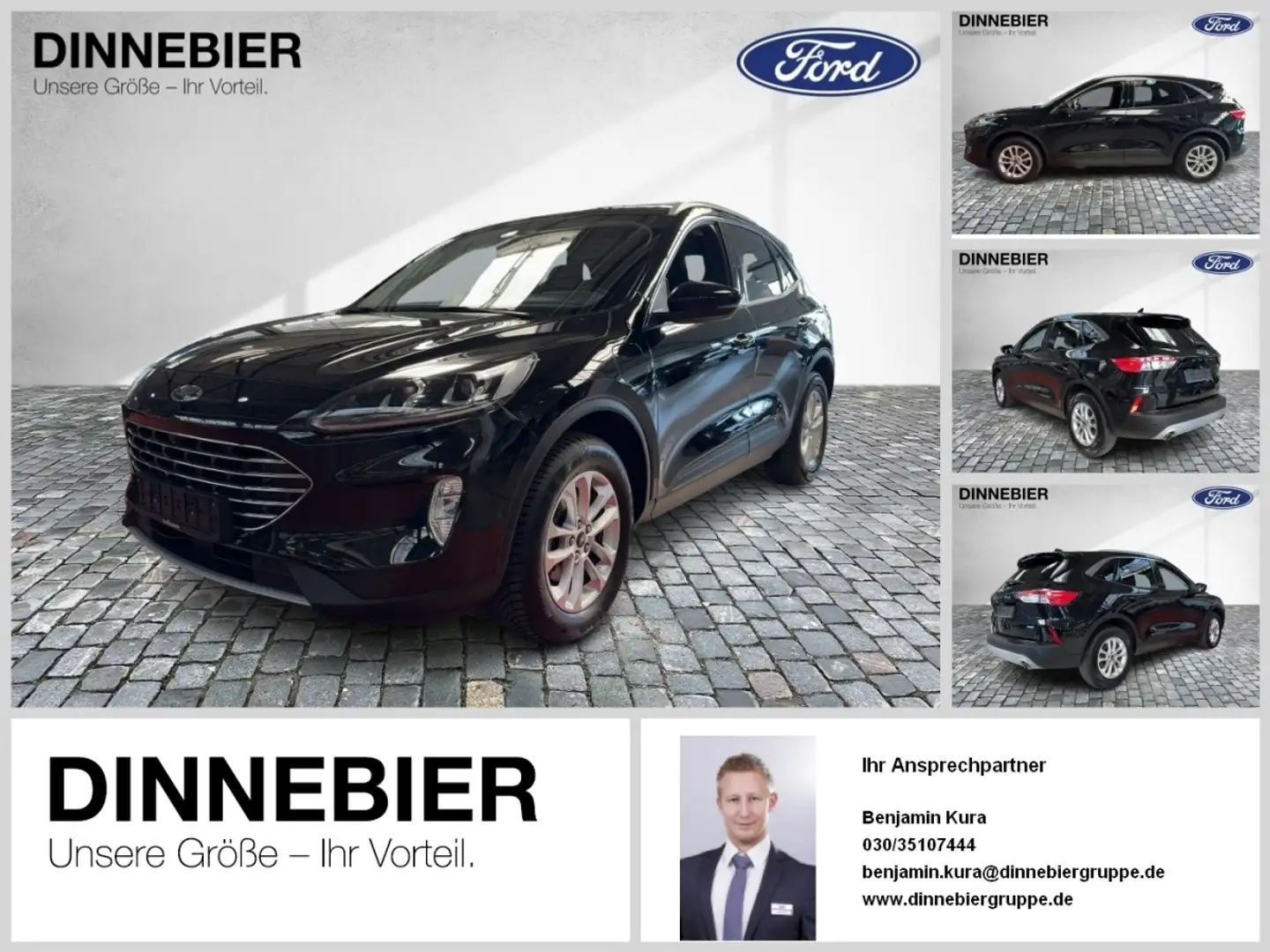 Ford Kuga TITANIUM*AHK*GJR*HUD*TWA*LED* AUT W-Paket Schwarz - 1