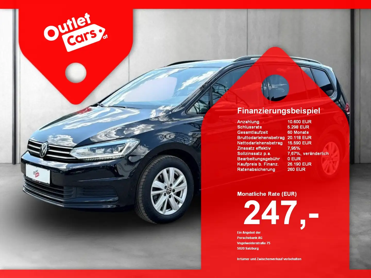 Volkswagen Touran 2.0 TDI Matrix+ASSIST+AHK+NAVI+RADAR+RFK Schwarz - 1