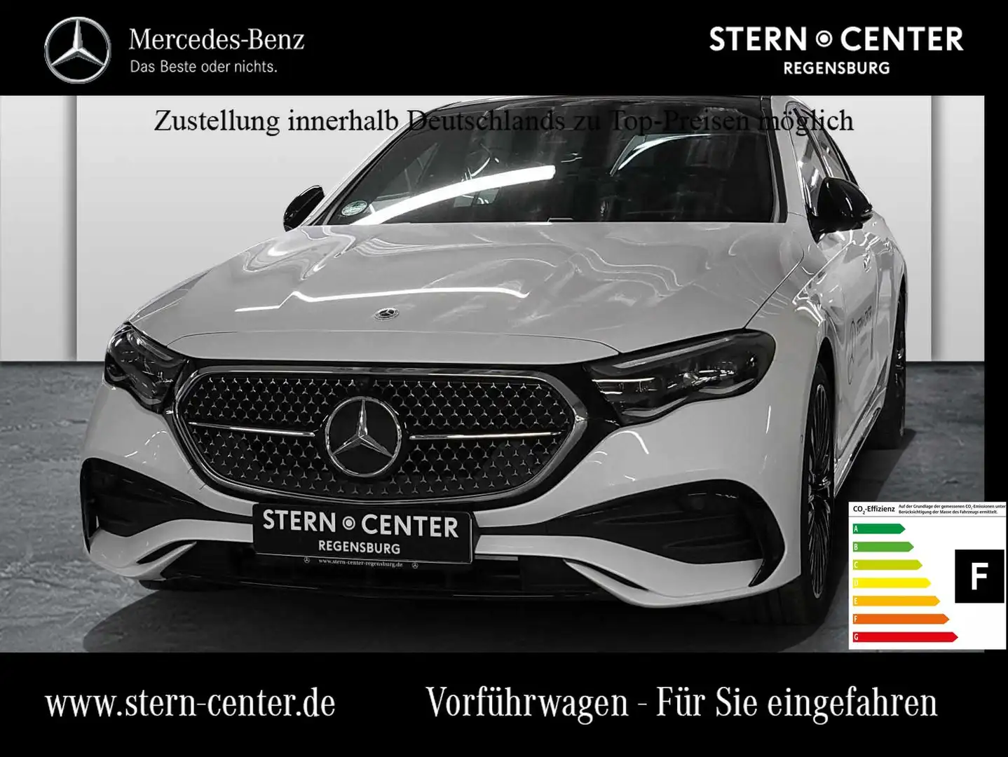 Mercedes-Benz E 450 d 4M Limo AMG+DISTRONIC+PANO+AHK+KEYLESSGO Blanc - 1