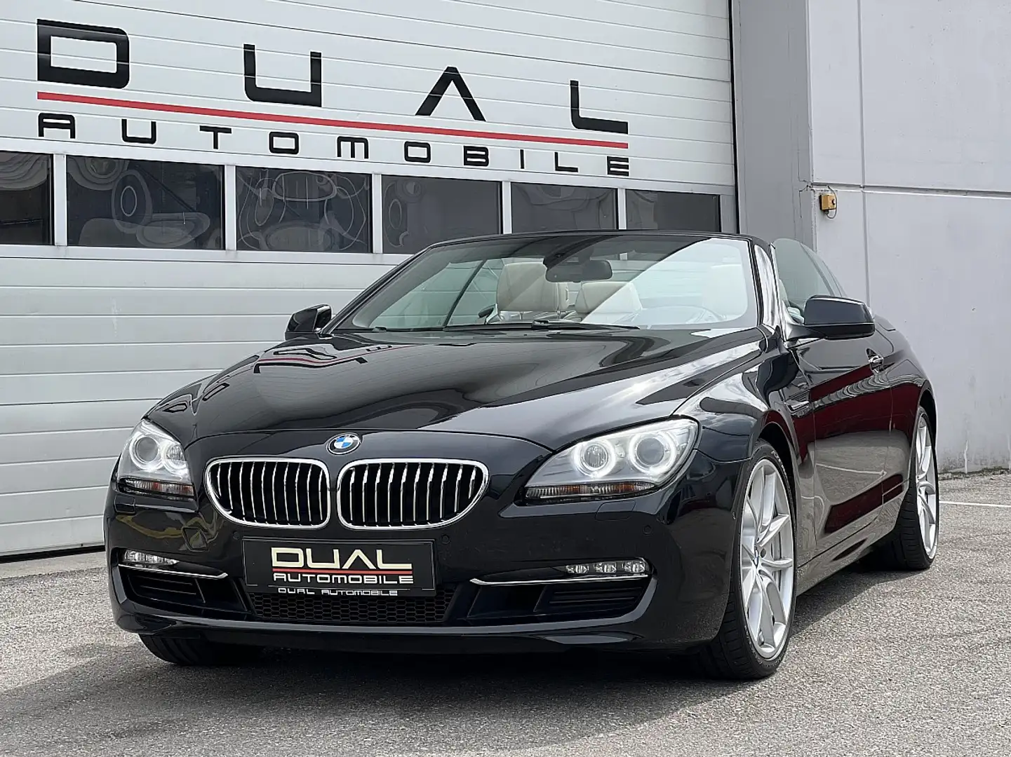 BMW 640 i Cabrio Österreich-Paket Aut.|HEAD-UP|NAVI|RFK... Noir - 1