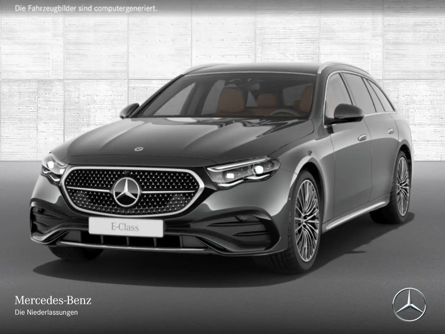 Mercedes-Benz E 220 d T AMG 360° Distr. AHK Spurhalt-Ass Memory Gris - 2