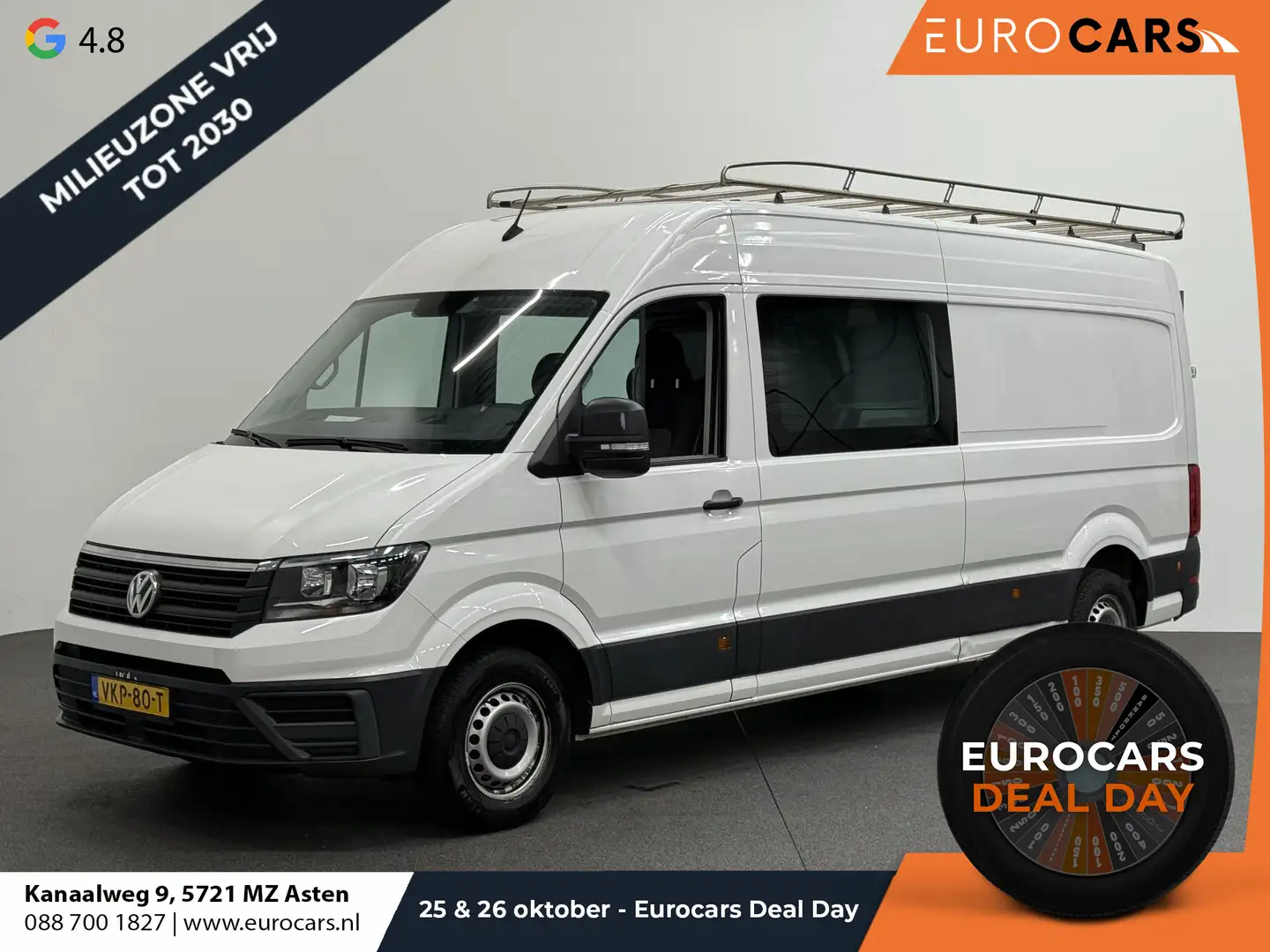 Volkswagen Crafter 35 2.0 TDI L4H3 Dubbele Cabine Automaat Navi Airco Wit - 1