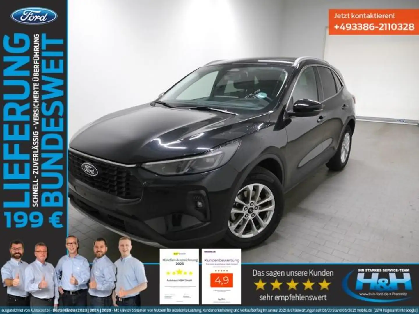 Ford Kuga 1.5 EcoB Aut. Titanium Techno+Winterpak.2 Noir - 1