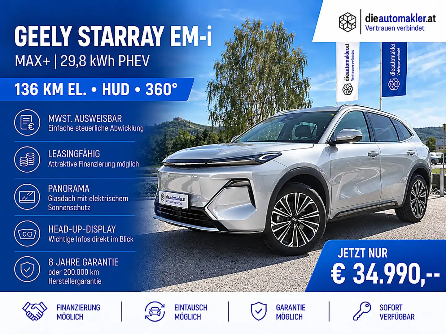 Geely Starray EM-i MAX+ |29,8 KW/h|VOLLAUSSTATTUNG| Silber - 1