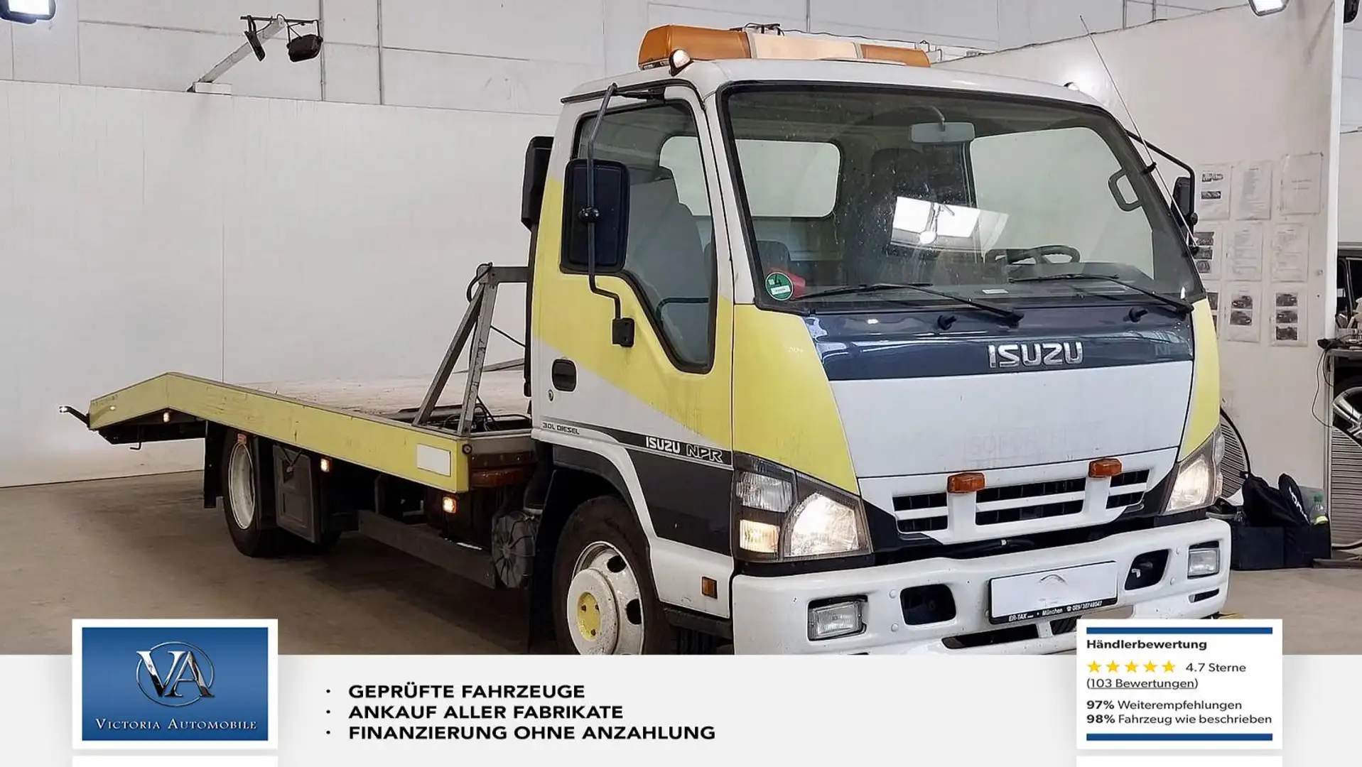Isuzu NPR Abschleppwagen , Atotransporter 3,0L Autotransport Blanc - 2