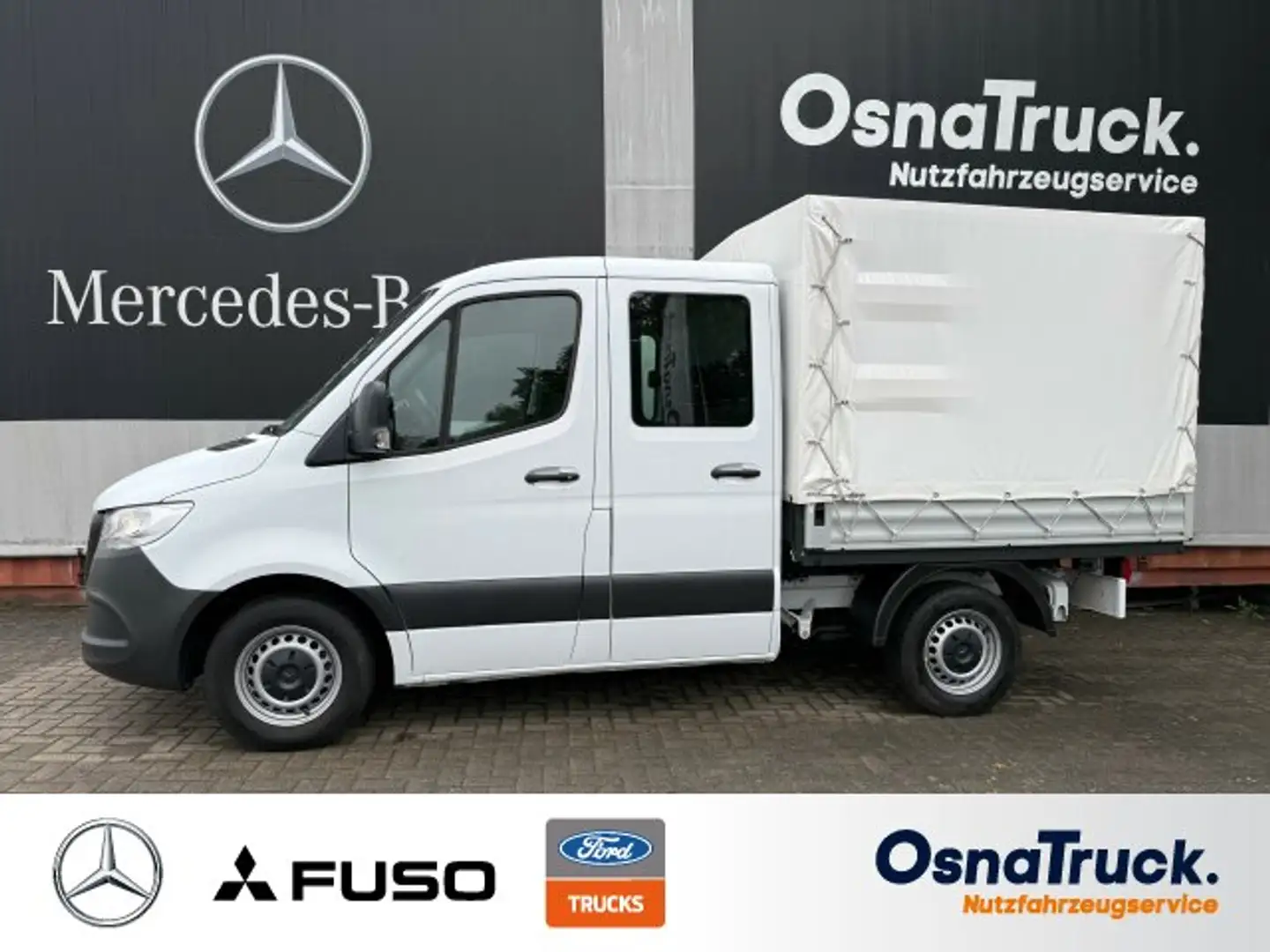 Mercedes-Benz Sprinter 215 CDI Doka Pritsche/Plane, Blanc - 2