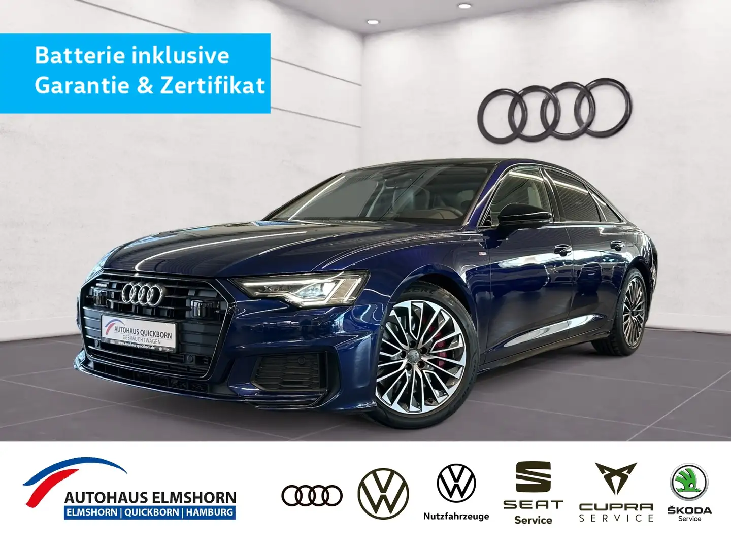 Audi A6 Lim. S line 55 TFSIe quattro AHK LEDER PANO TOUR Blau - 1