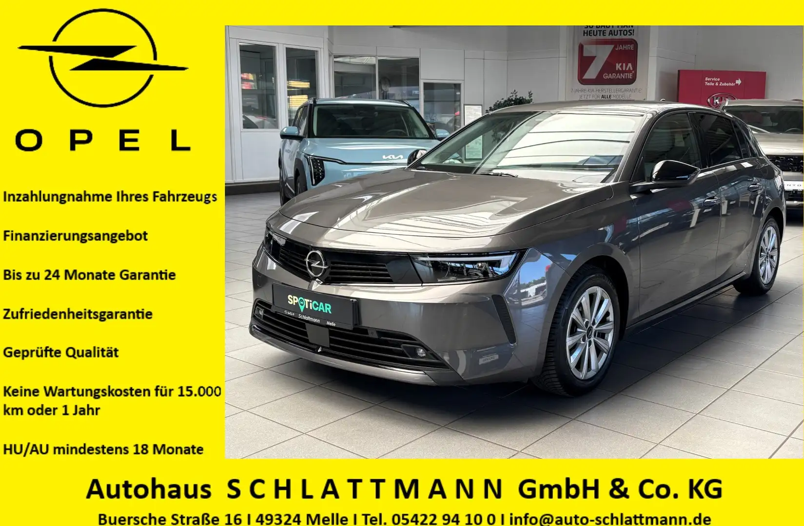 Opel Astra 1.2 130PS "Elegance" *Navi*RFK*SHZ*LHZ*AHK Grau - 1