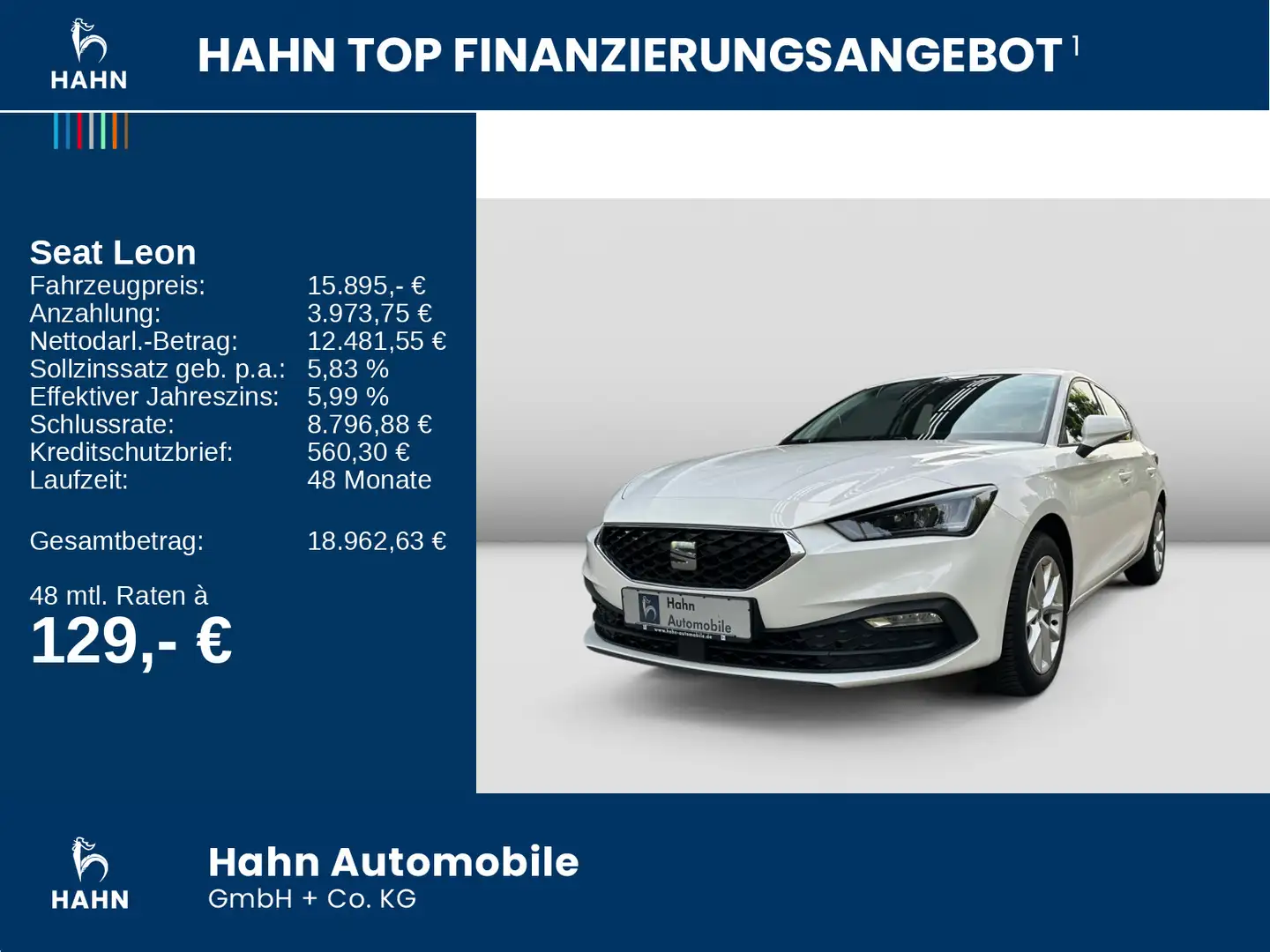 SEAT Leon 1.0TSI Style LED Navi CAM Sitzh APP-Connect Weiß - 2