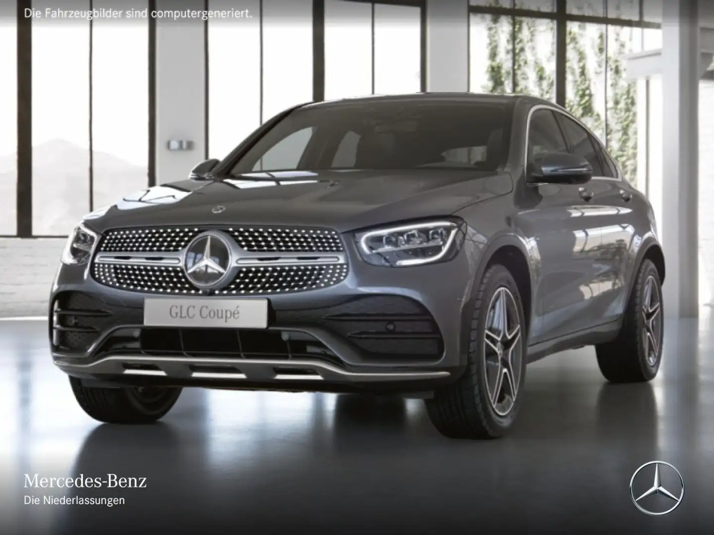 Mercedes-Benz GLC 300 de Coupé 4M AMG+360+AHK+LED+FAHRASS+9G Grau - 2