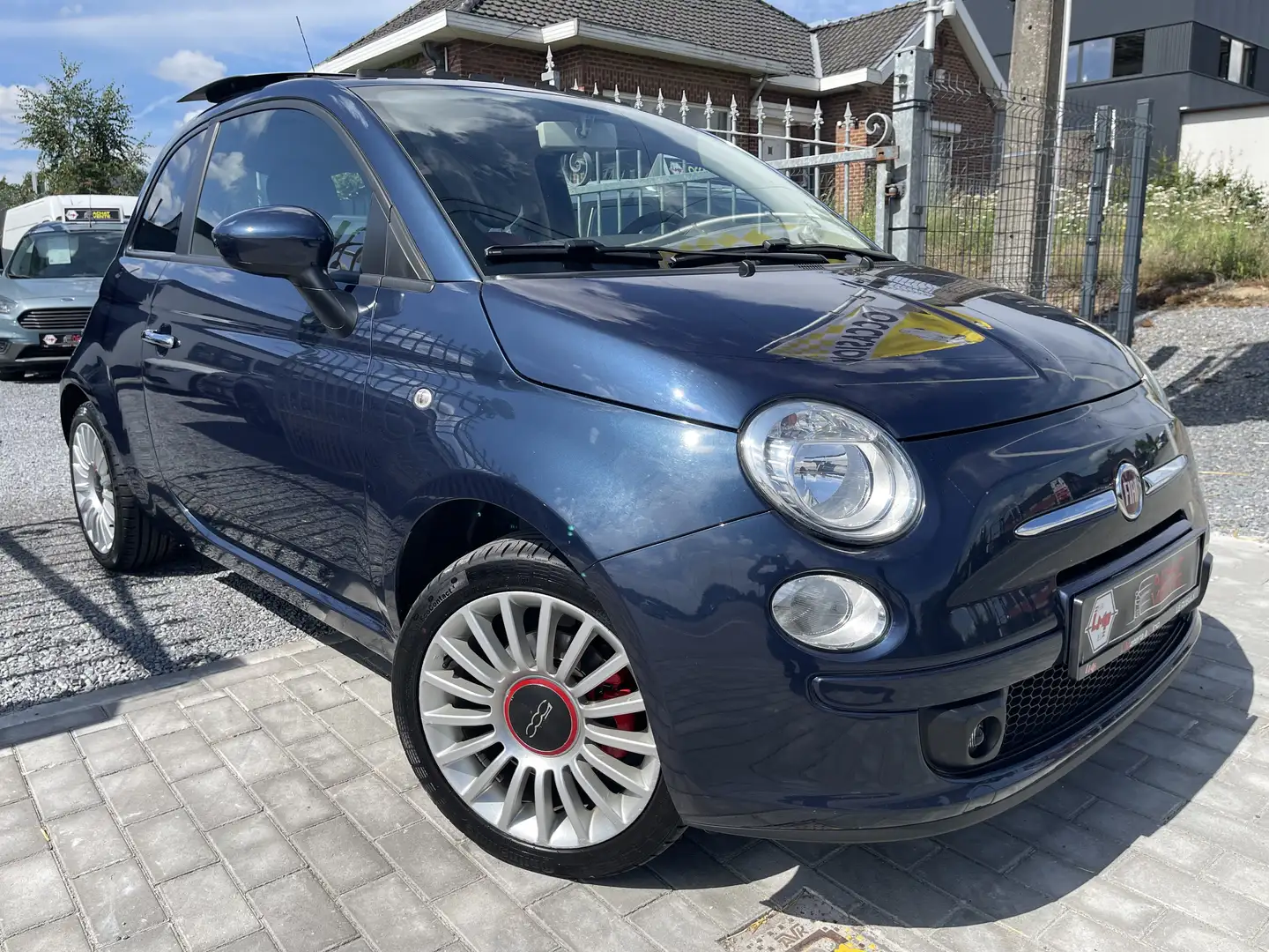 Fiat 500 500 1.4 100HP🔝Cuir-Toit Pano🔝 Blauw - 2