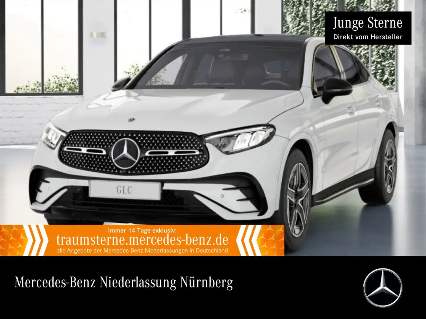 Mercedes-Benz GLC 220 d 4M AMG+NIGHT+PANO+AHK+LED+KAMERA+TOTW+9G Weiß - 1