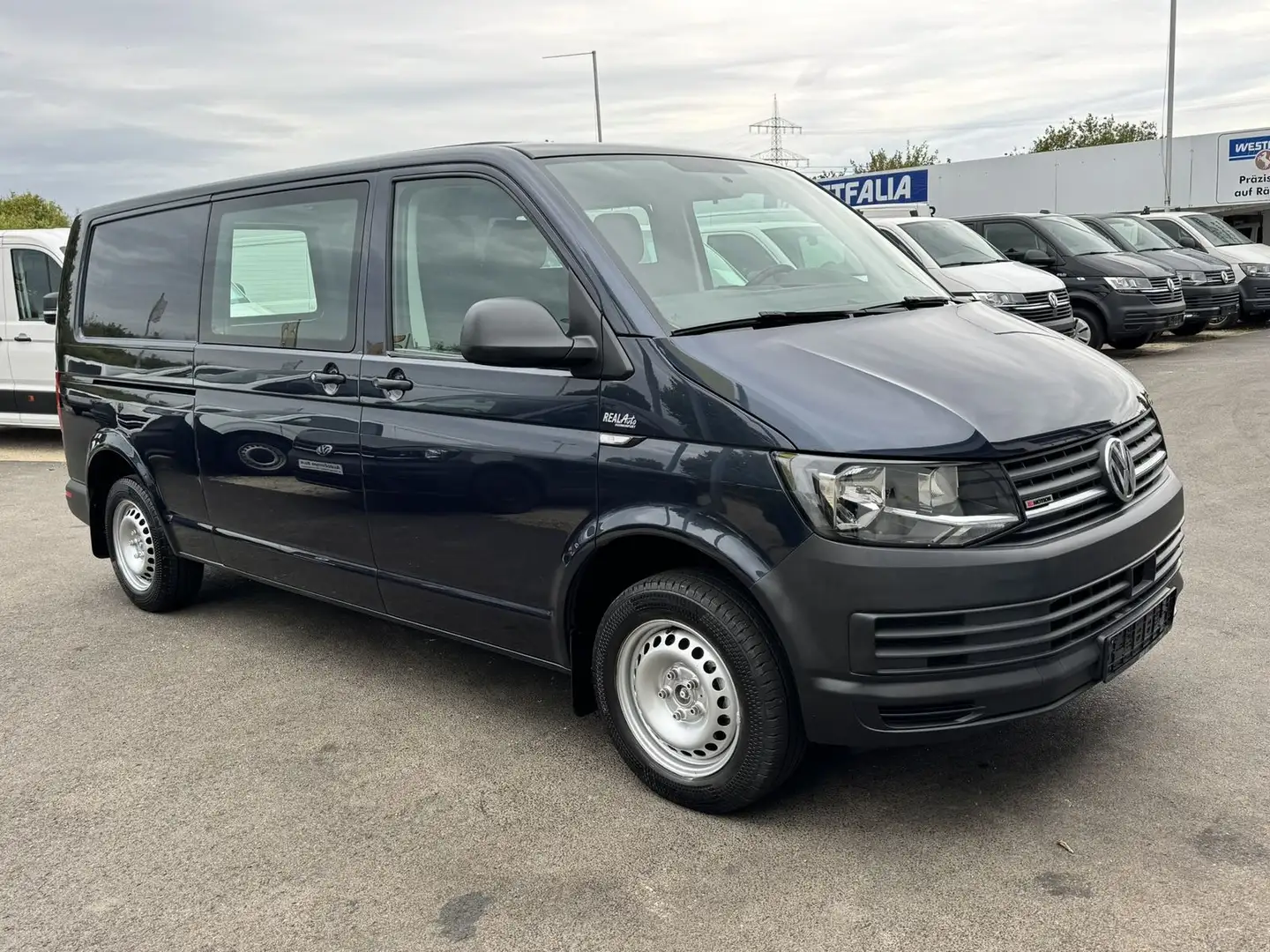 Volkswagen T6 Transporter Kasten TDI LR 4Motion AHK*Standh Blauw - 2