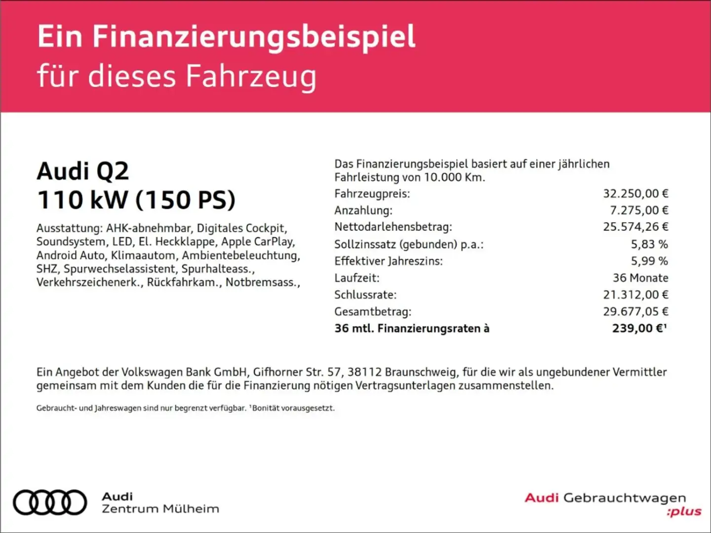Audi Q2 35 TFSI S line Navi virtual AHK LED Noir - 2