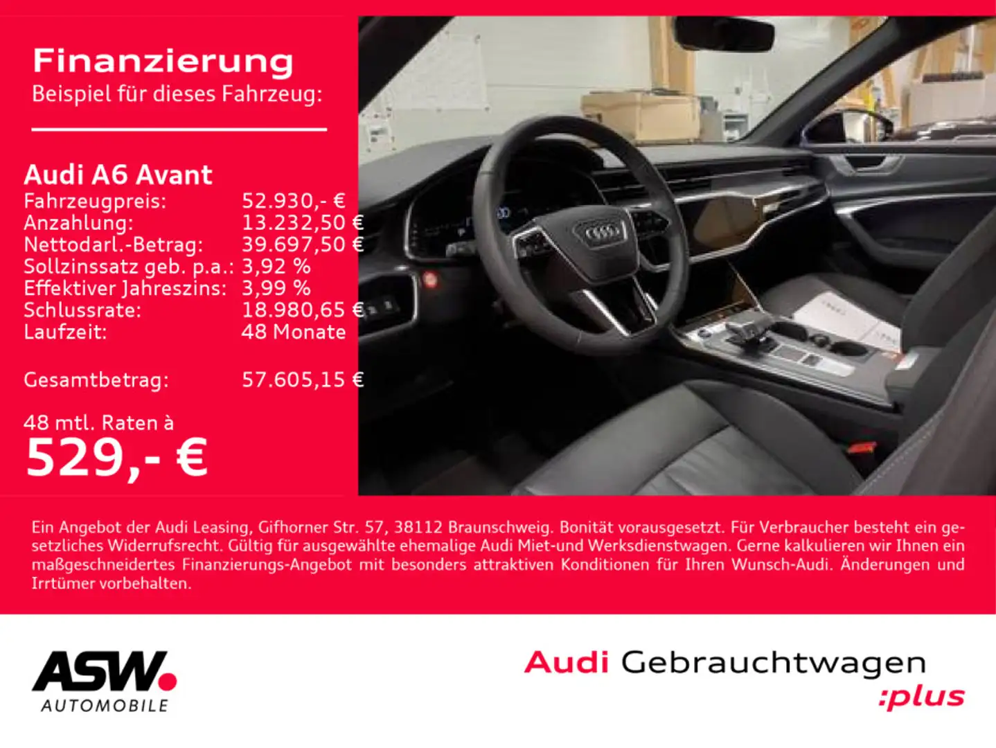 Audi A6 advanced 45TFSI quat Stron LED PANO AHK Schwarz - 1