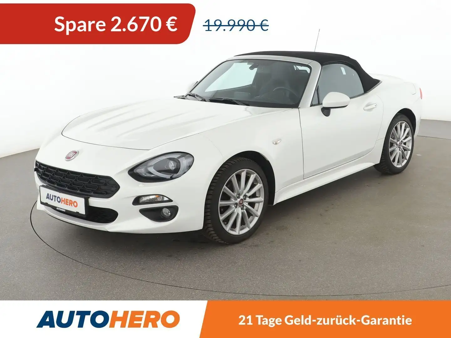 Fiat 124 Spider 1.4 Turbo Lusso *NAVI*CAM*SHZ*ALU*TEMPO* Weiß - 1