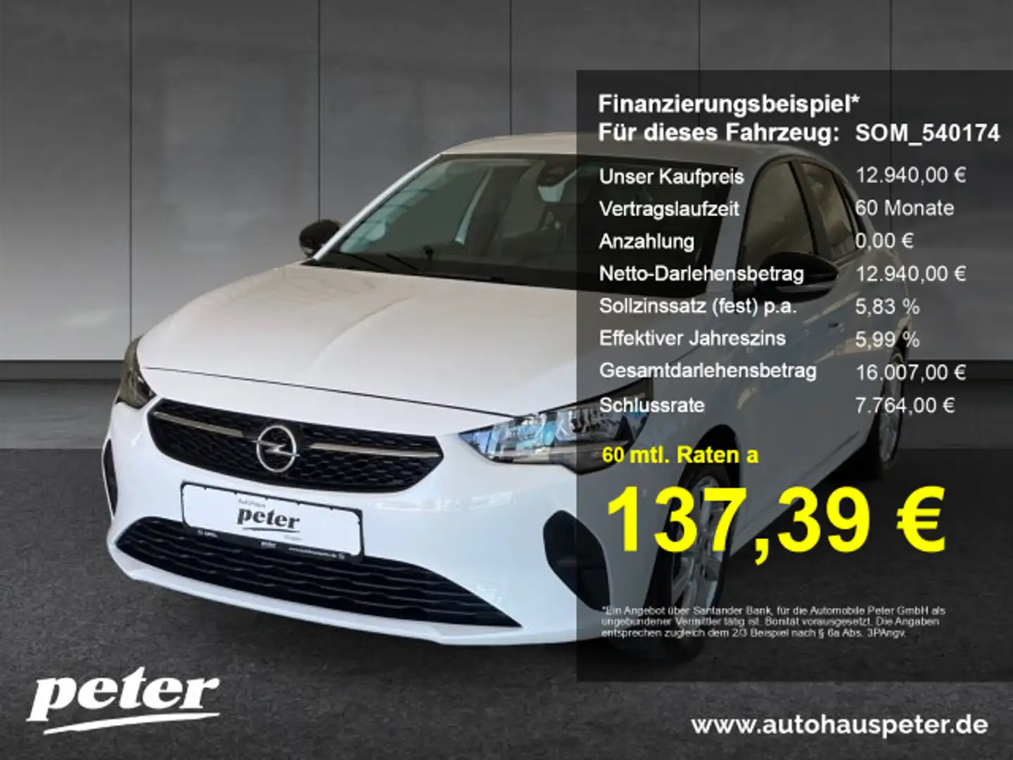 Opel Corsa Corsa F 1.2 Edition Klima Sitzheizung Allwetter Weiß - 1