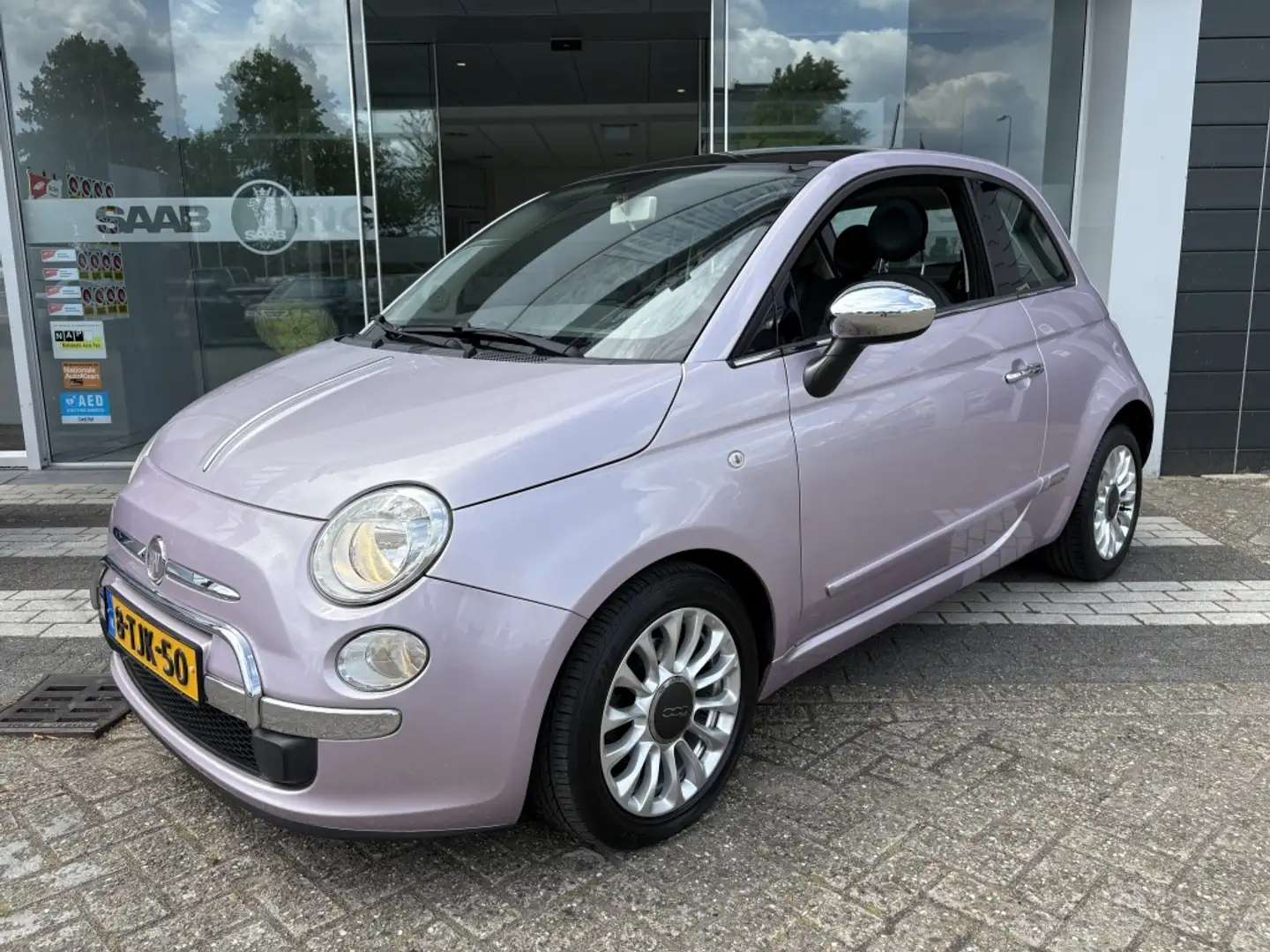 Fiat 500 0.9 TwinAir T Lounge Automaat Paars - 1