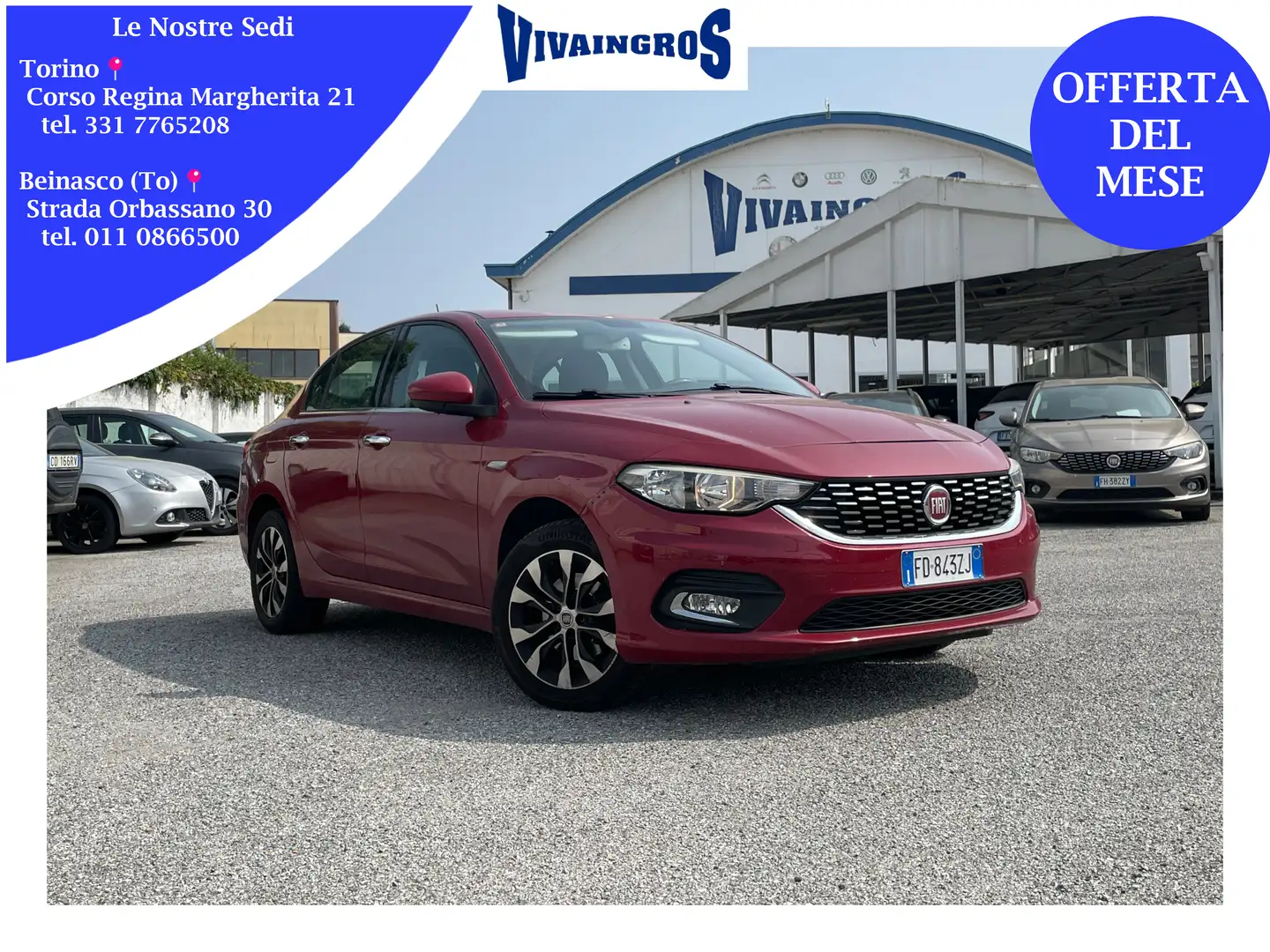Fiat Tipo 4p 1.6 Mjt Opening Edition Plus 120CV / NO VINCOLI Rouge - 1
