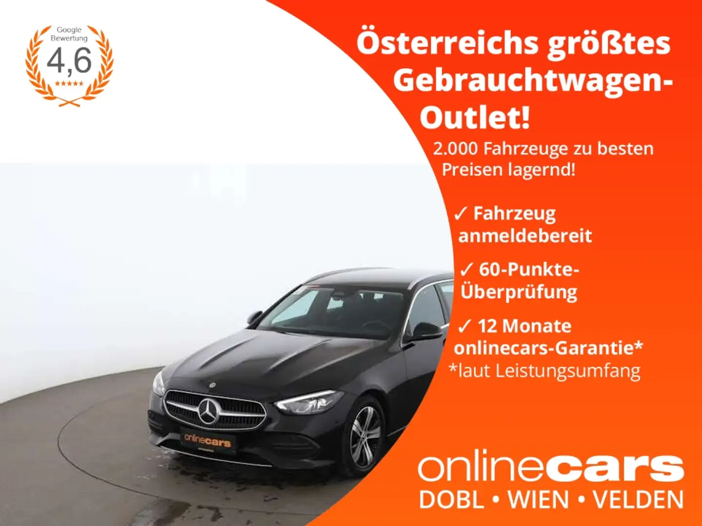 Mercedes-Benz C 200 d T Avantgarde Aut LED AHK NAVI LEDER R-CAM Schwarz - 1