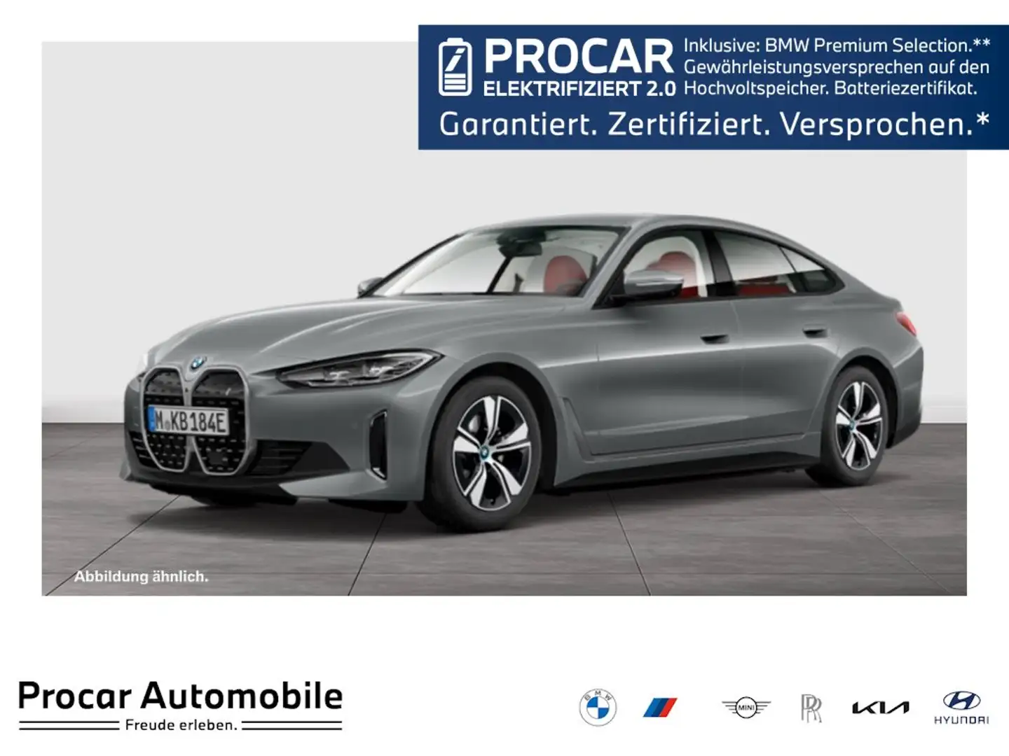 BMW i4 eDrive35 ACC RFK NAVI LED PDC V+H DAB Klima Grau - 1