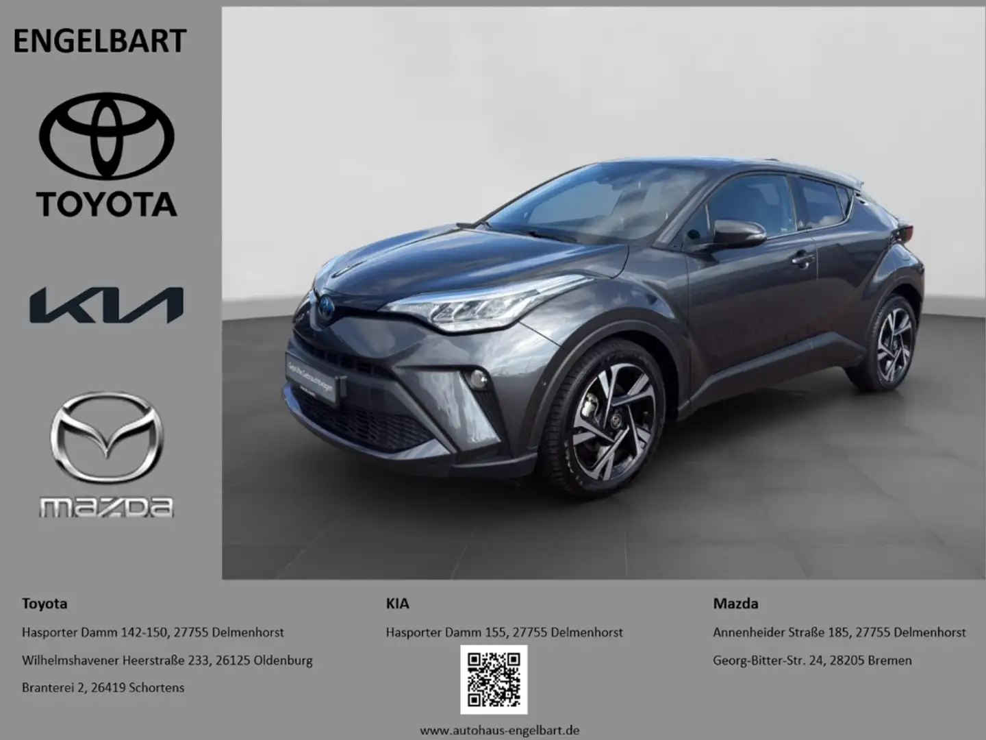 Toyota C-HR Hybrid Team D 1.8 Navi CarPlay LED Android Auto DA Grau - 1