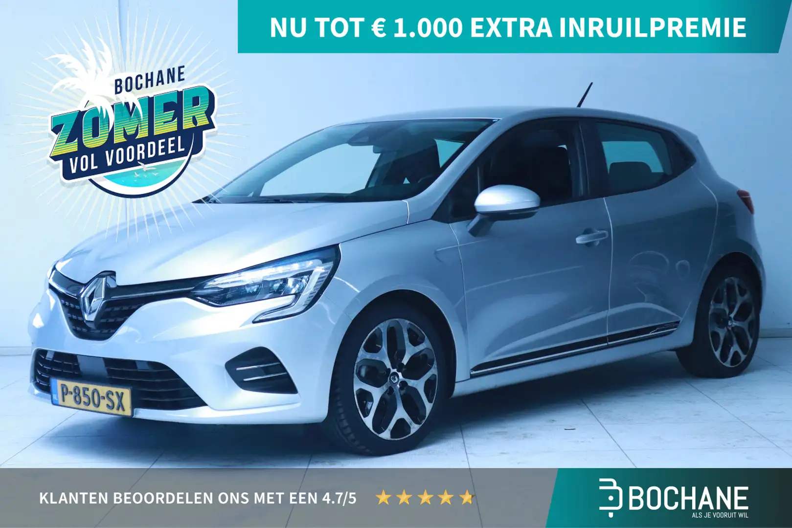 Renault Clio 1.6 E-Tech Hybrid 140 Zen Airco/Navi/PDC Grijs - 1